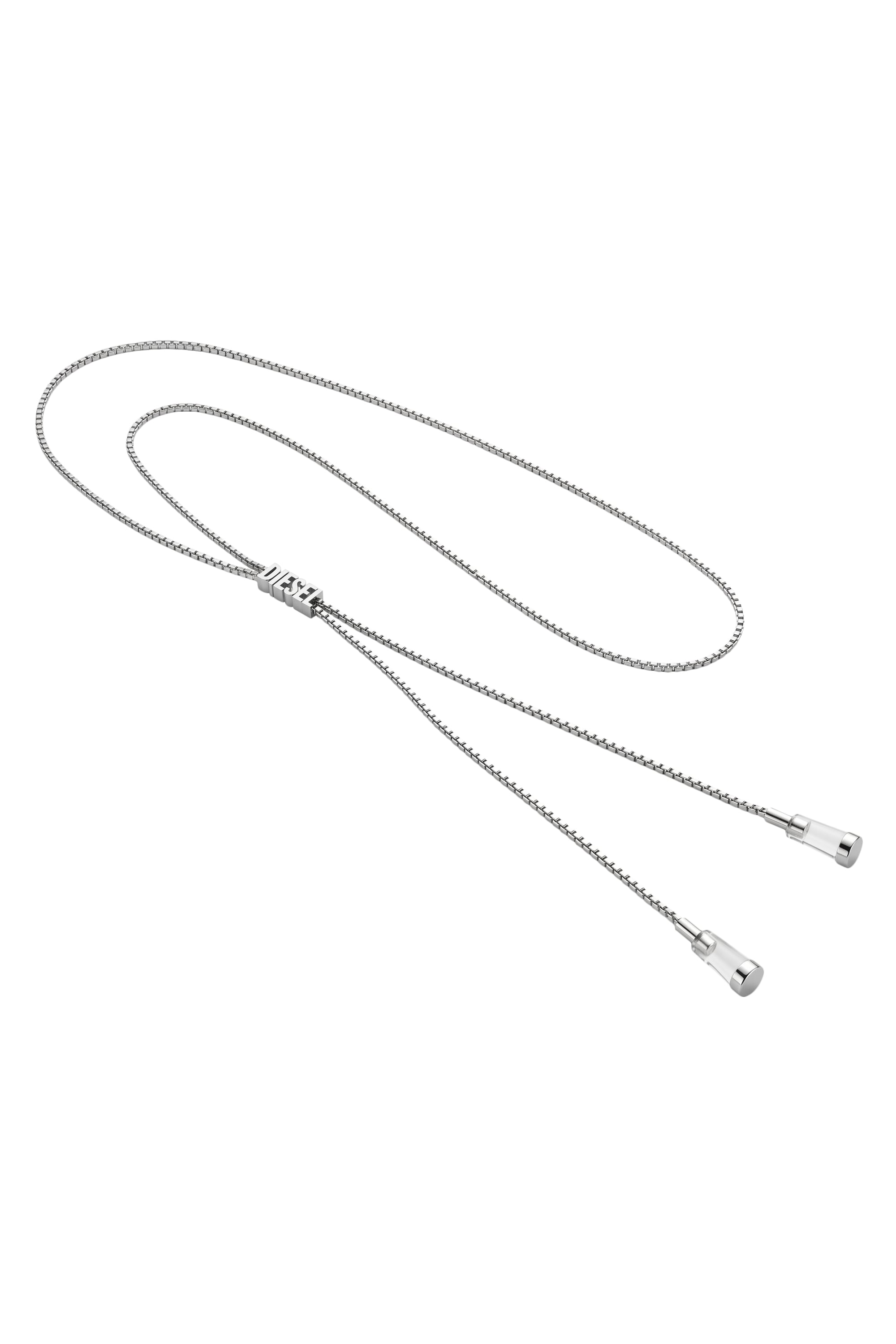 Diesel - 60669 EARBUDS CHAIN EARBUNDS CHAIN, Unisex's D chain earbuds necklace in シルバー - 1