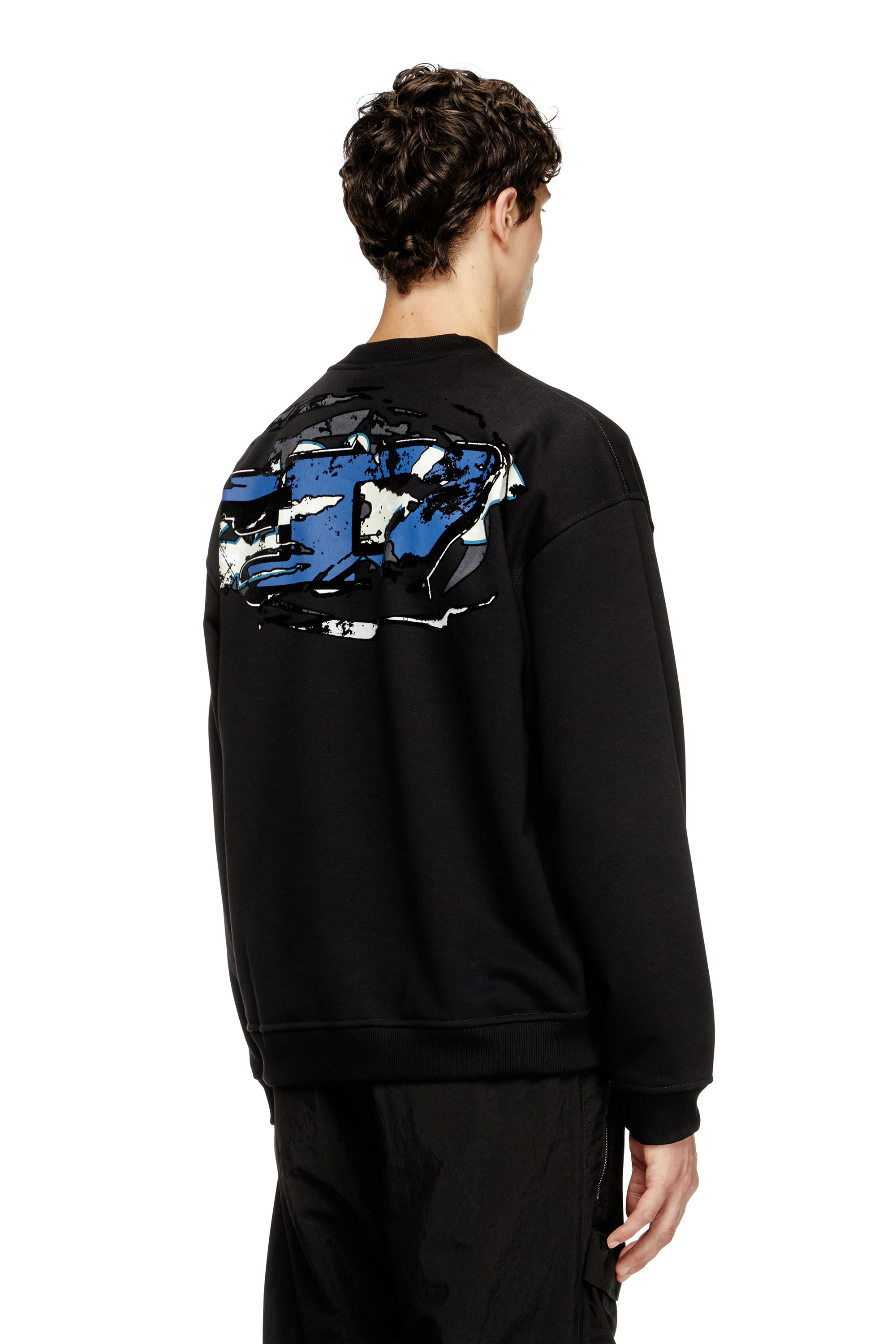 Diesel - S-BOXT-T2, Male's Sweatshirt with Oval D logo in ブラック - 4