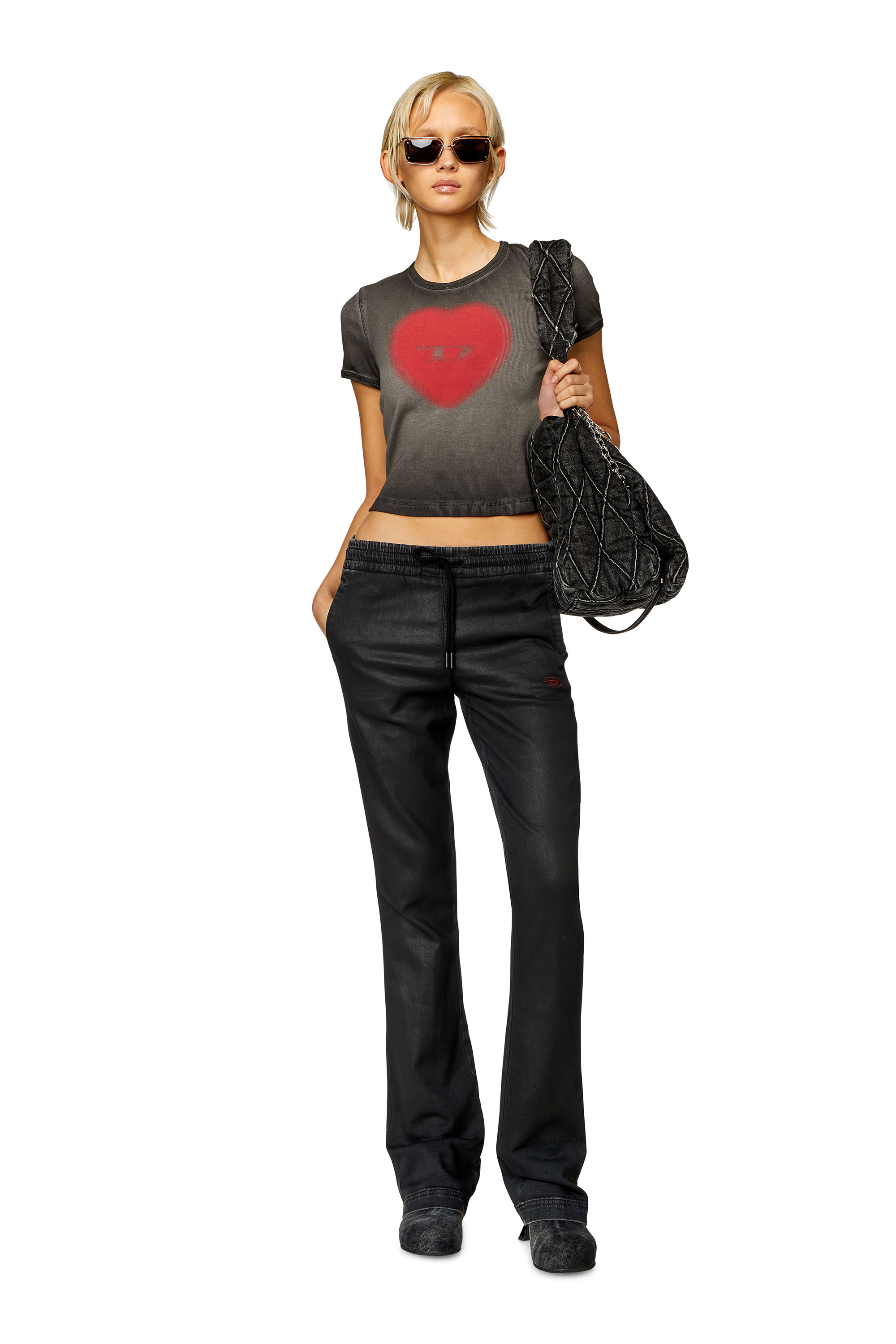 Diesel - T-ELE, Female's Tシャツ in ブラック - 2