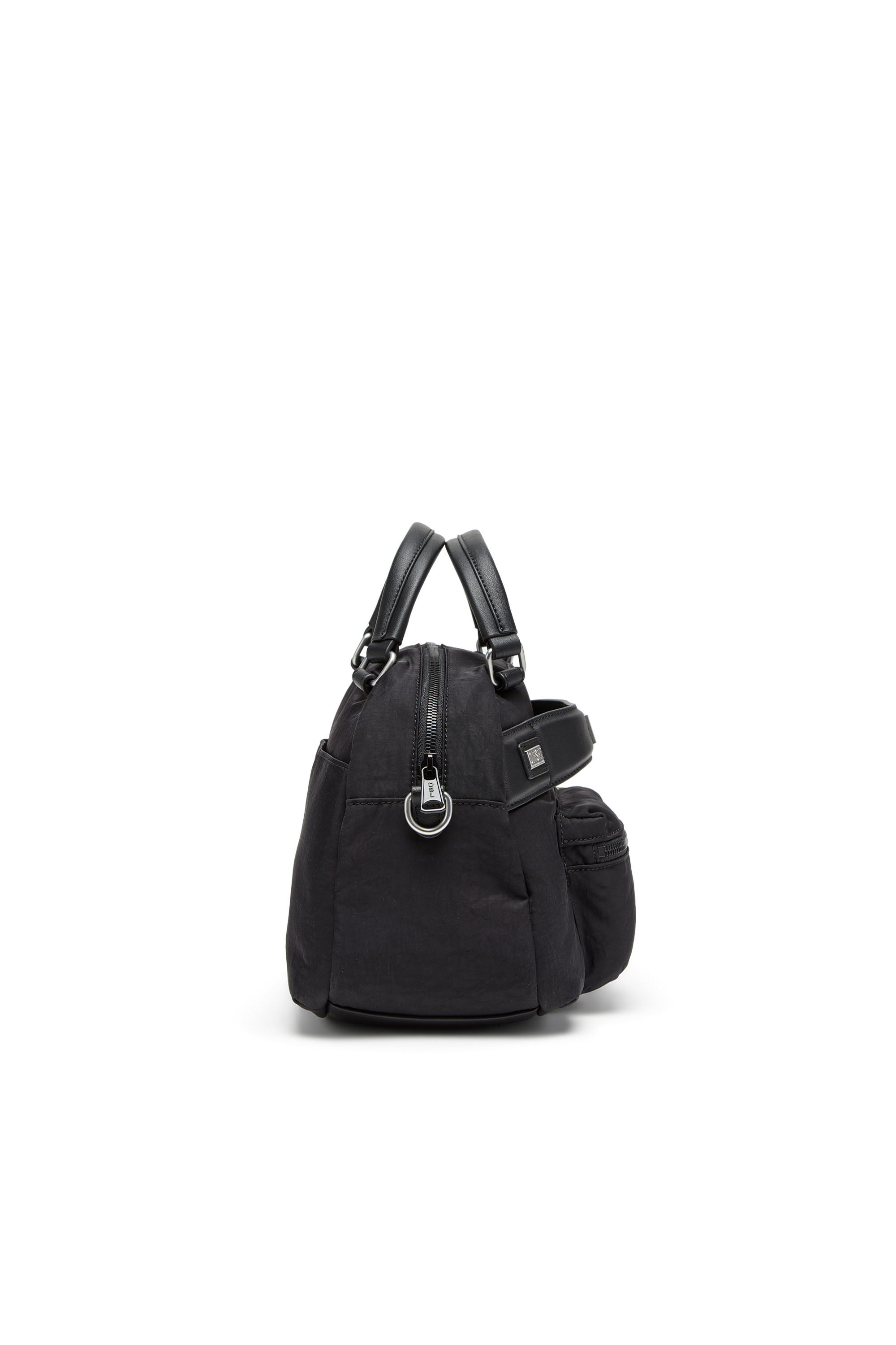 Diesel - LOGOS TOP HANDLE, Unisex's Logos-Handbag in recycled nylon in ブラック - 3