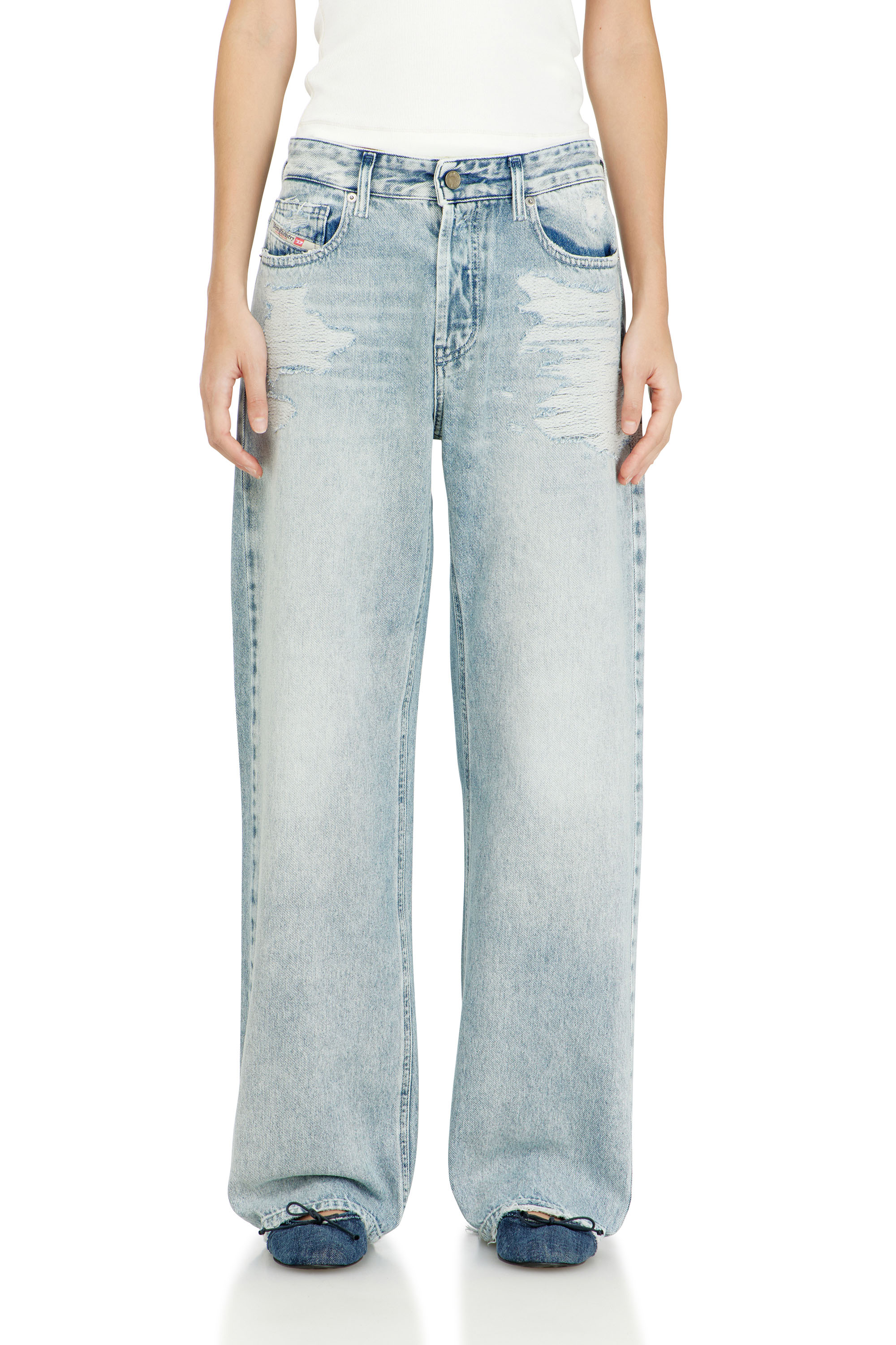Diesel - Female's Relaxed Jeans 1990 D-Waigee 09R51, ライトブルー - 4
