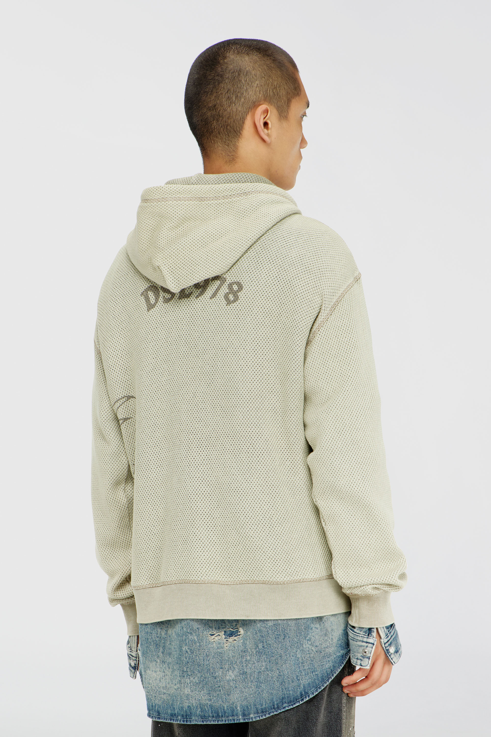 Diesel - S-NORM-HOOD-AA1, Male's プルオーバーパーカー in ベージュ - 4