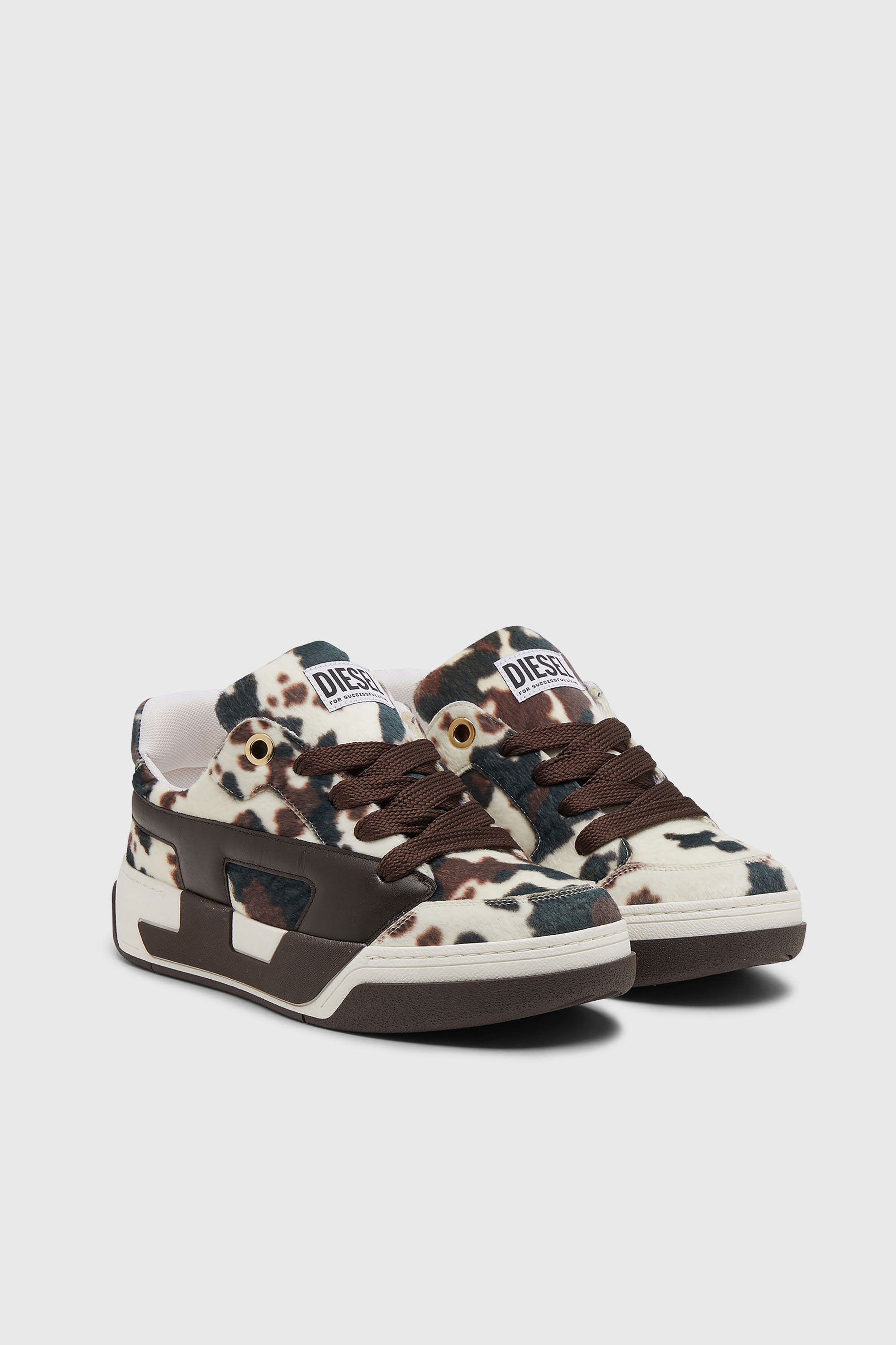 Diesel - S-D-OLLIE LOW, Male's ローカットスニーカー in ホワイト/ブラウン - 2