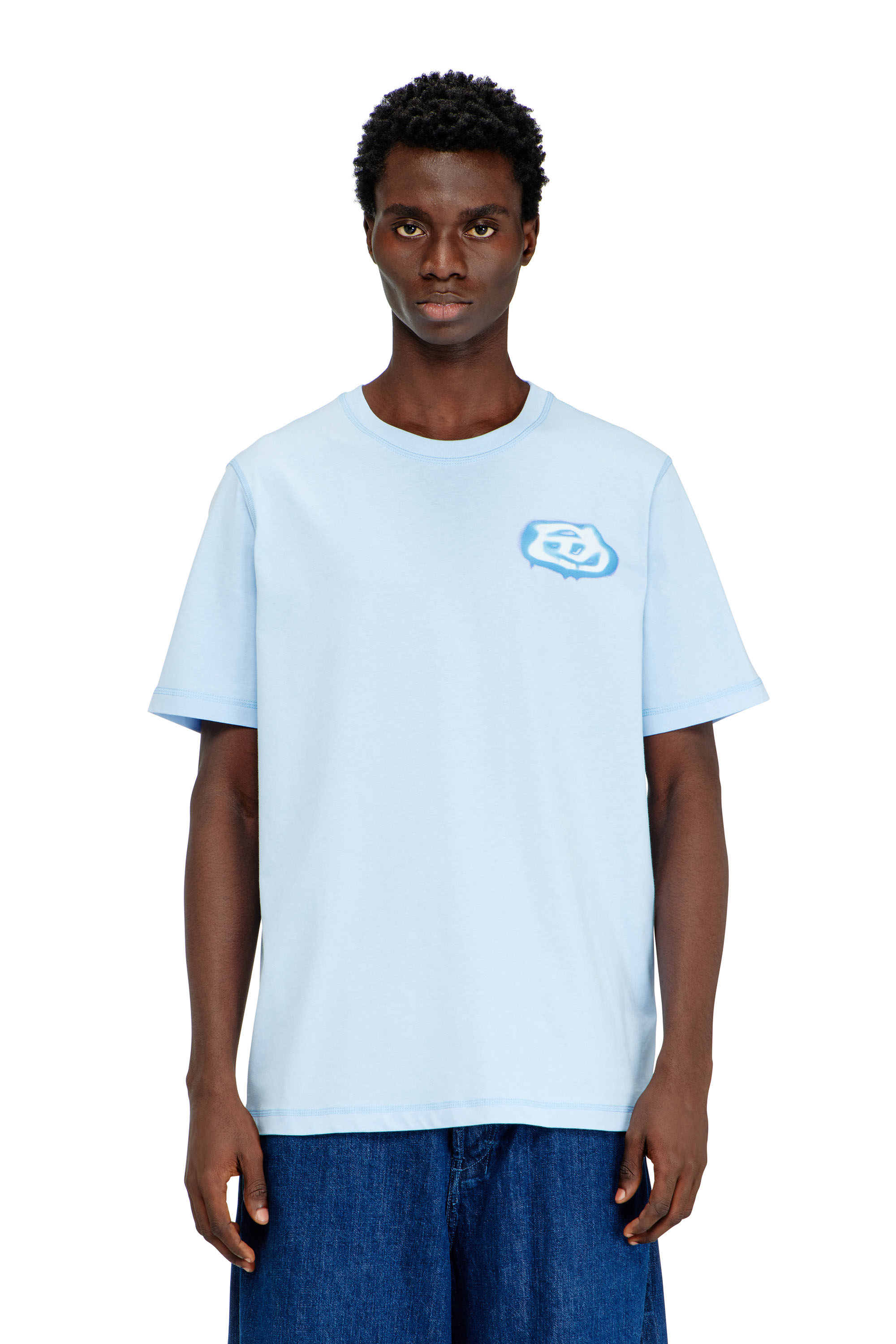 Diesel - T-ADJUST-V7, Male's T-shirt with contrasting stitching in null - 2