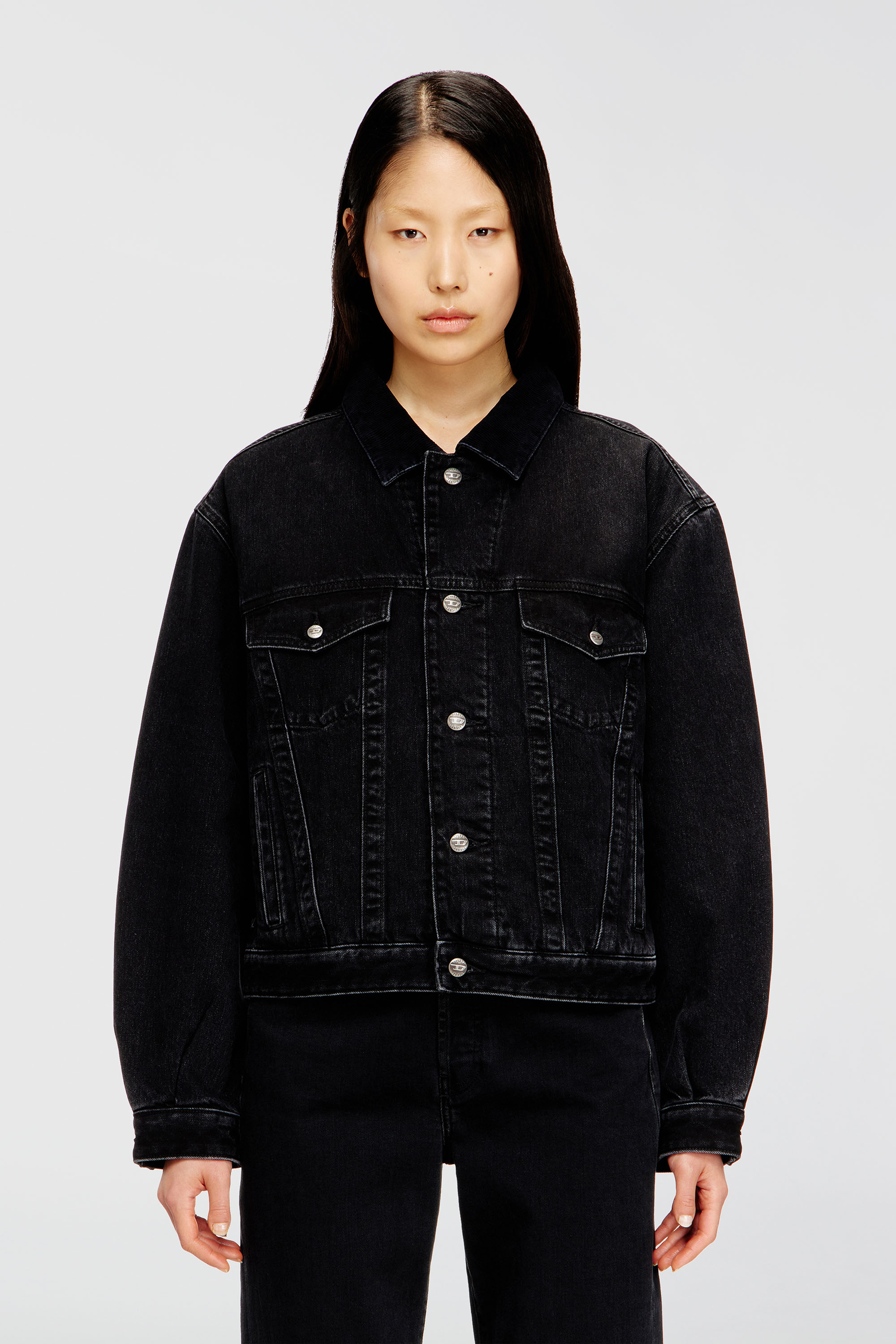 Diesel - D-RANGER-T, Unisex's デニムジャケット in ブラック - 1