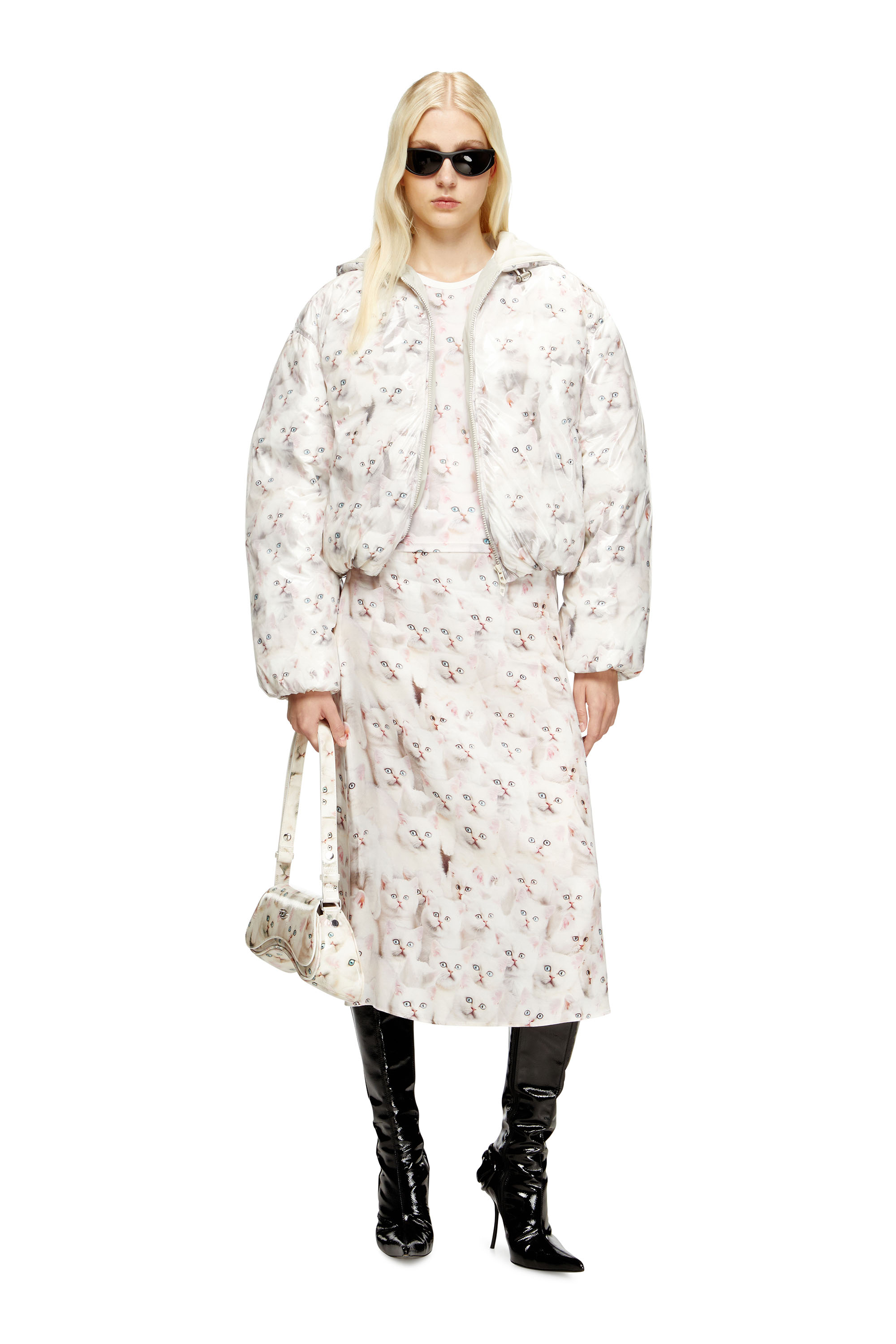 Diesel - W-INNER-R1, Female's パファージャケット in ホワイト - 1