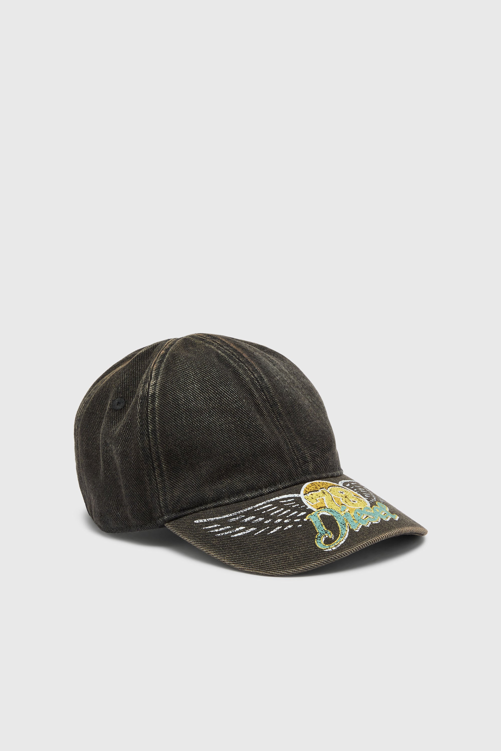 Diesel - C-ZANZY, Male's Baseball cap in treated denim in ブラック - 1