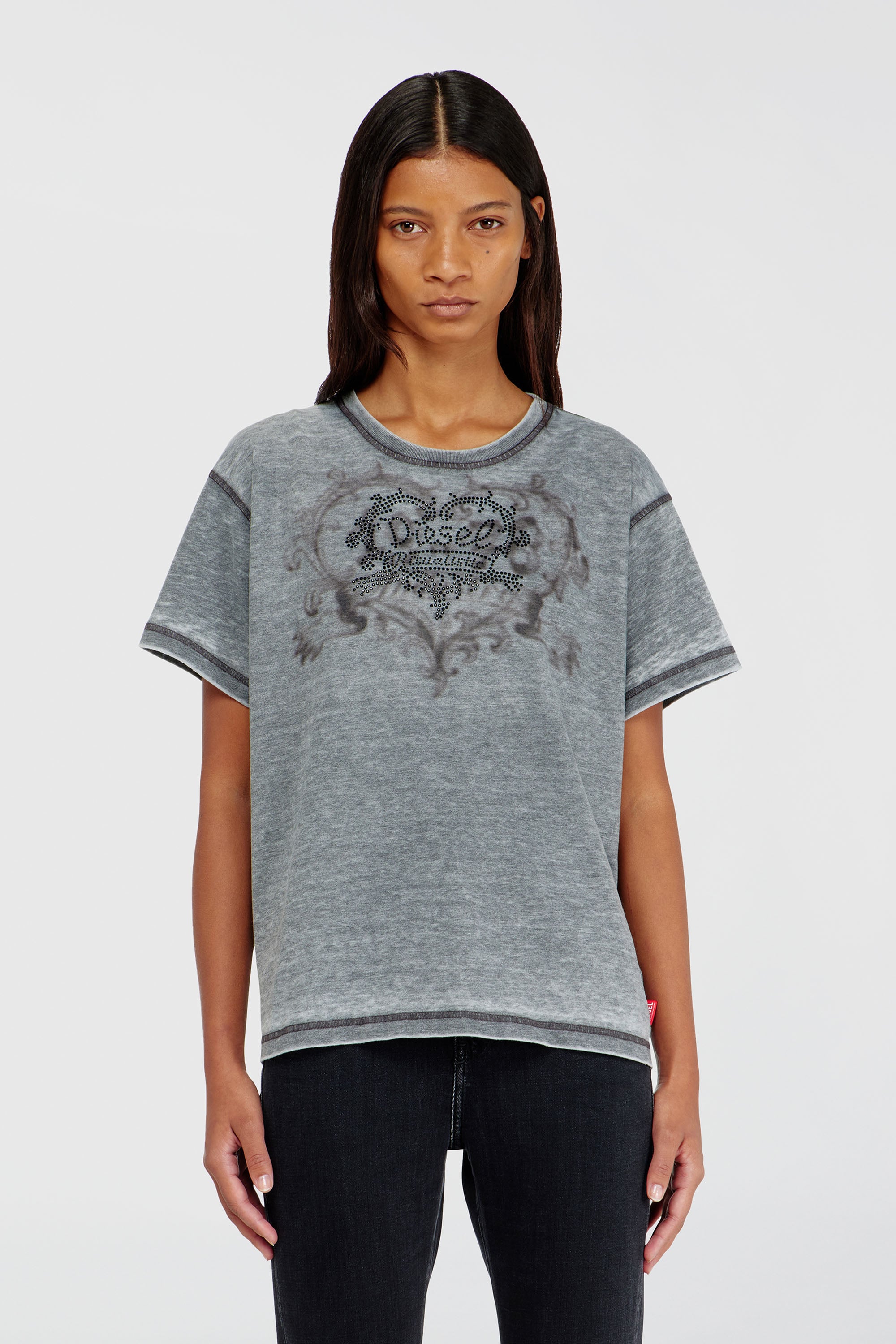 Diesel - T-NORMY-AA5, Female's Tシャツ in グレー - 1