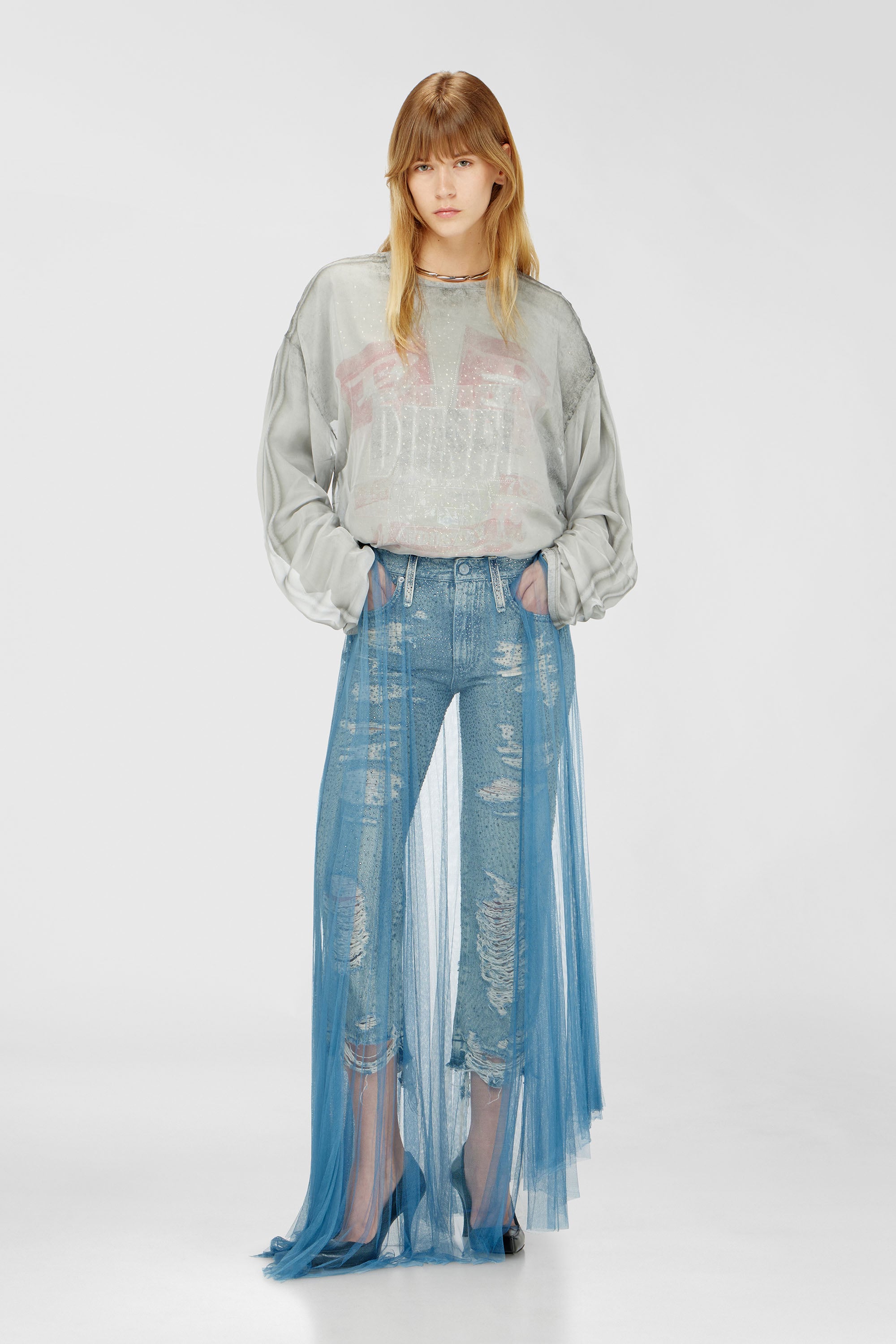 Diesel - Female's Regular Jeans D-Aisi 0DBER, ミディアムブルー - 1