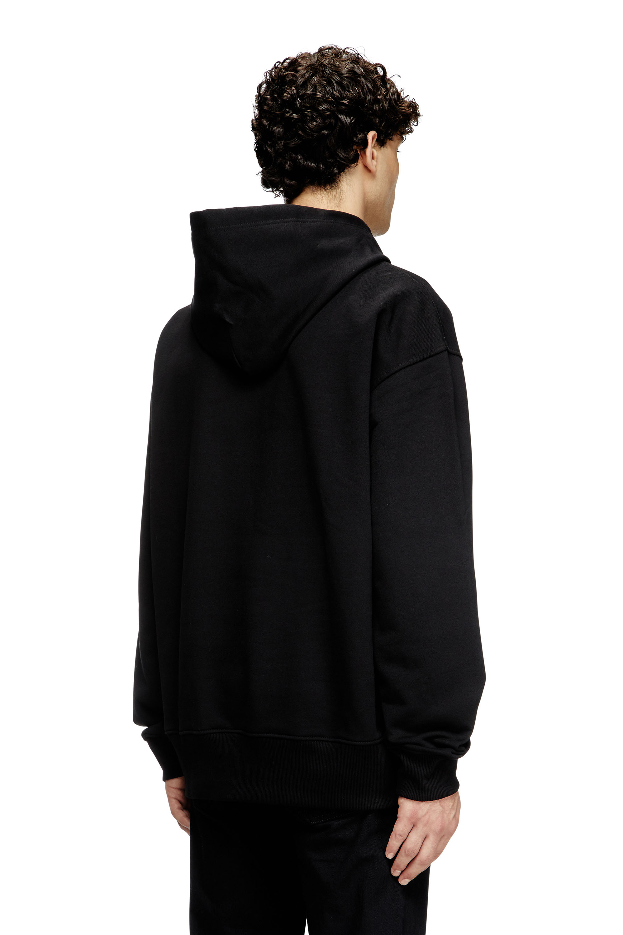 Diesel - S-MACS-HOOD-OD, Male's スウェットパーカーオーバルＤ in ブラック - 4