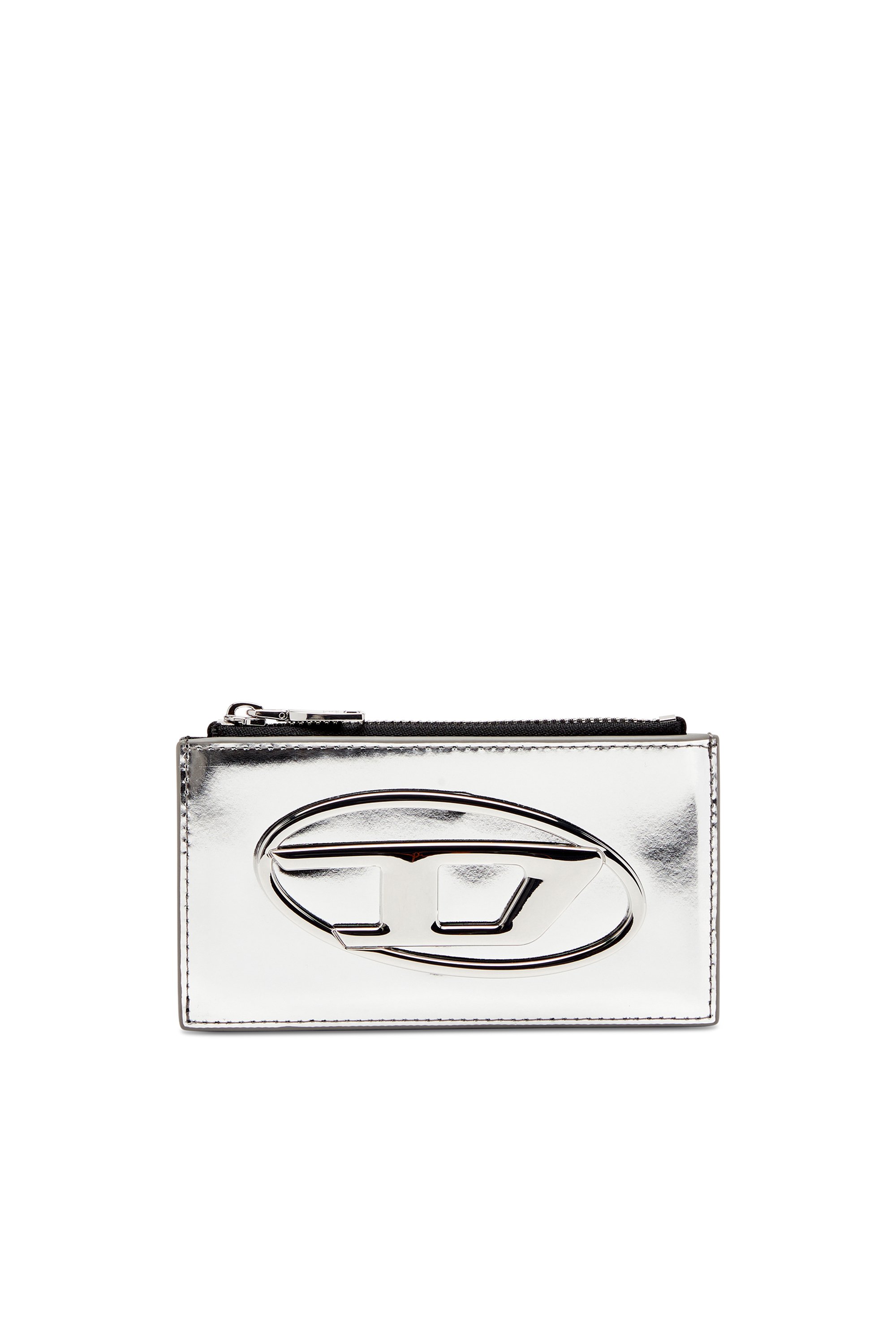 Diesel - 1DR CARD HOLDER III, Female's Card holder in mirror leather in シルバー - 1