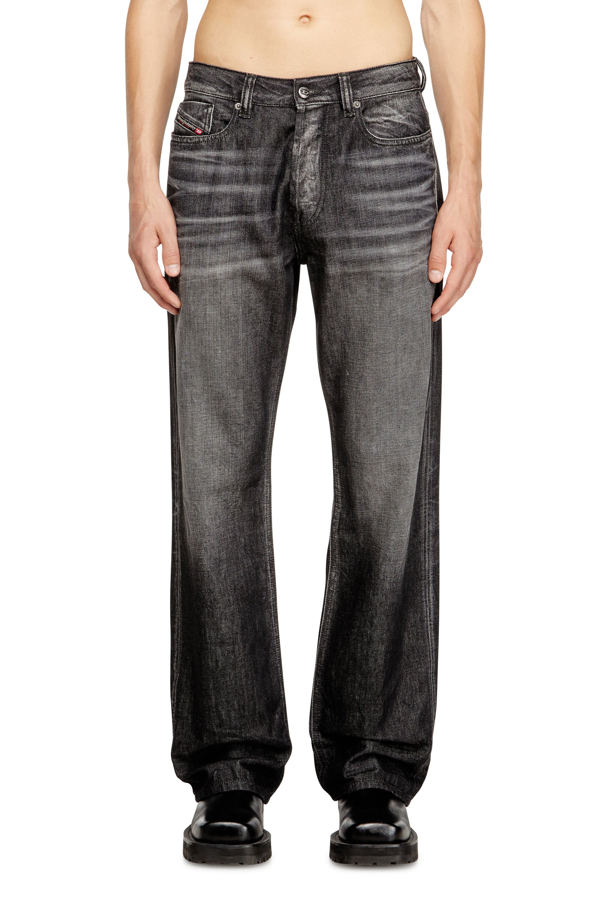 Diesel - Male's Relaxed Jeans 1980 D-Eeper 09M63, ブラック/ダークグレー - 1