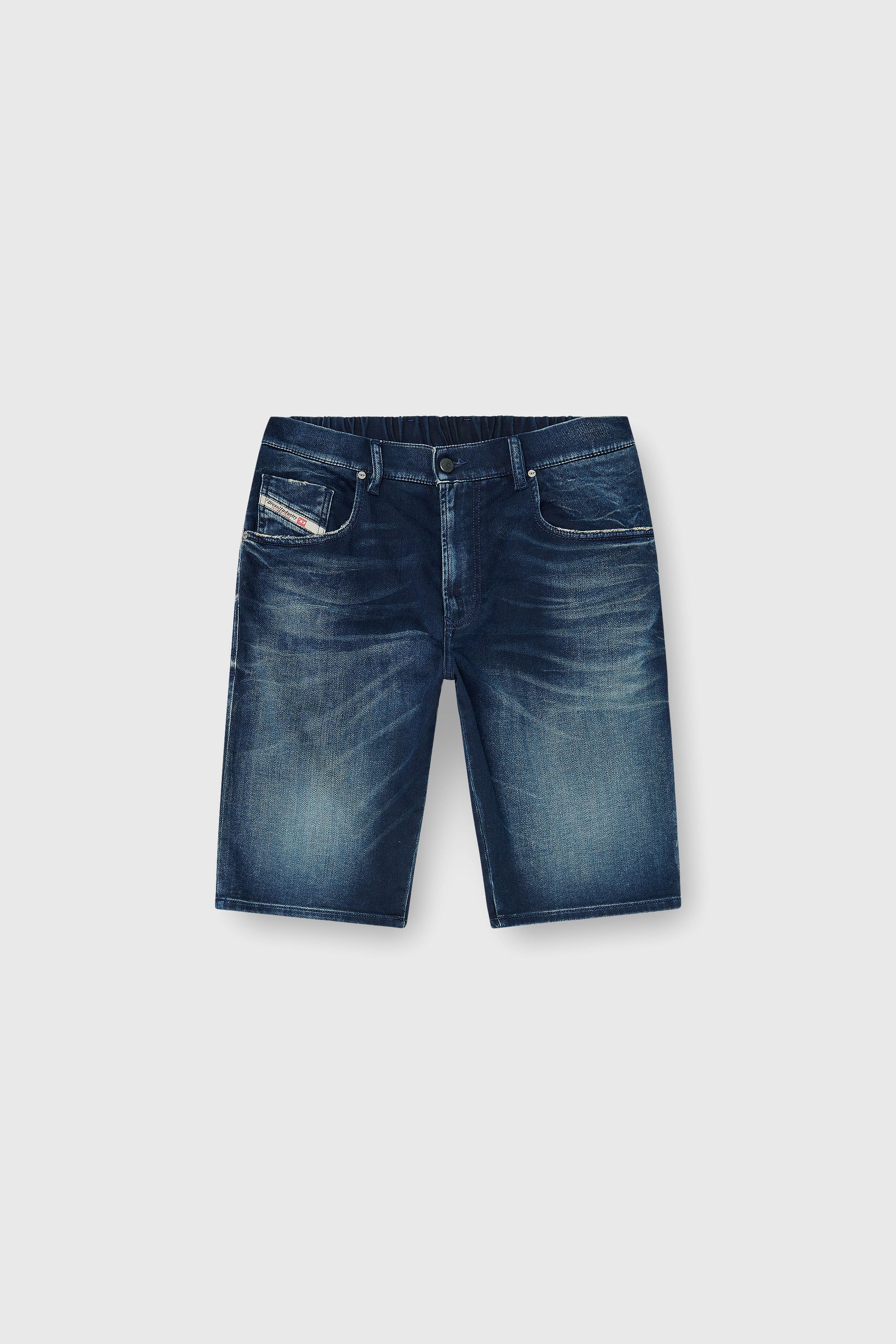 Diesel - 2033 D-KROOLEY-SHORT-BW JOGG, Male's ジョグ ショートパンツ in ダークブルー - 2