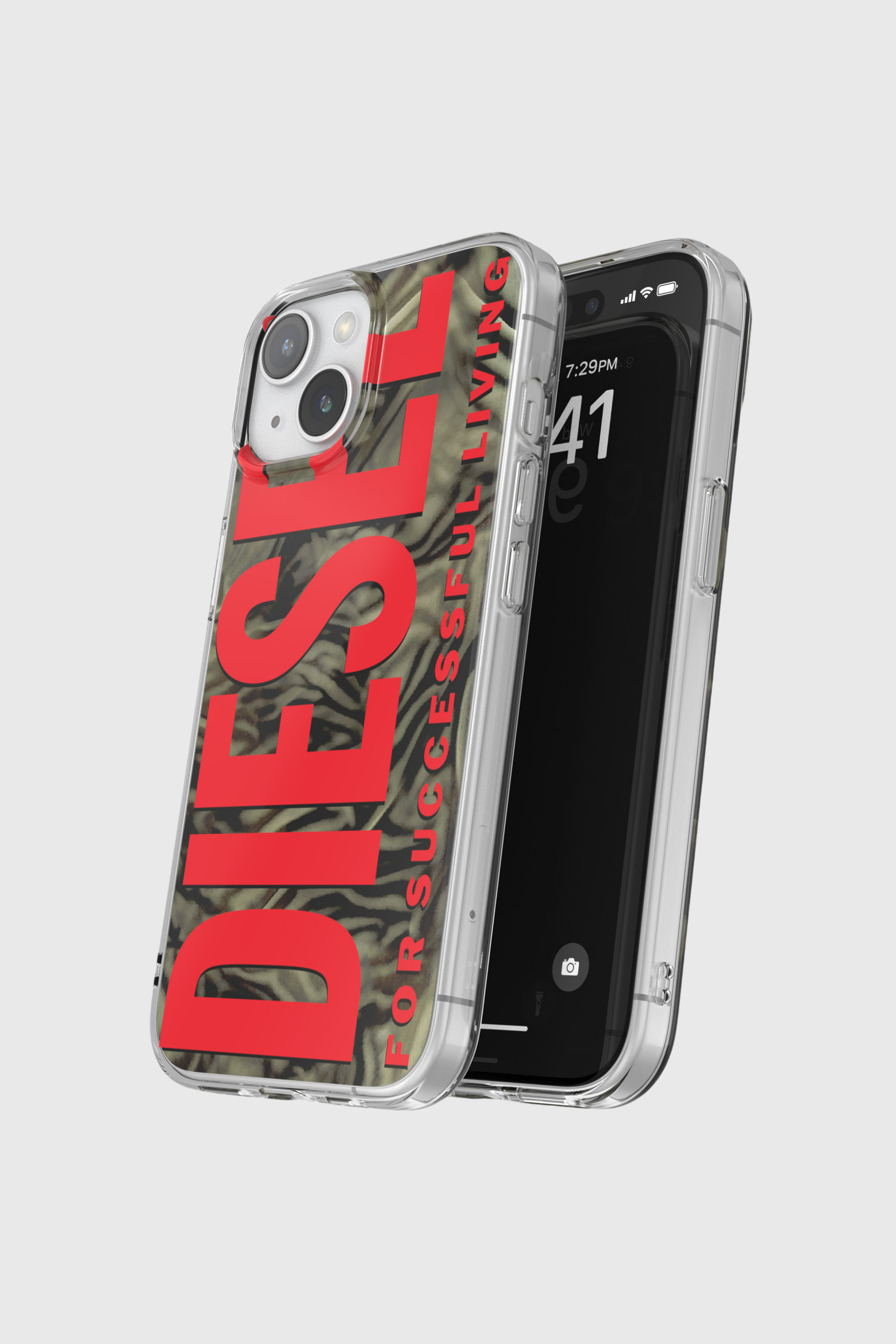 Diesel - 60047 AOP CASE, Unisex's iPhone 15 in レッド/グリーン - 4