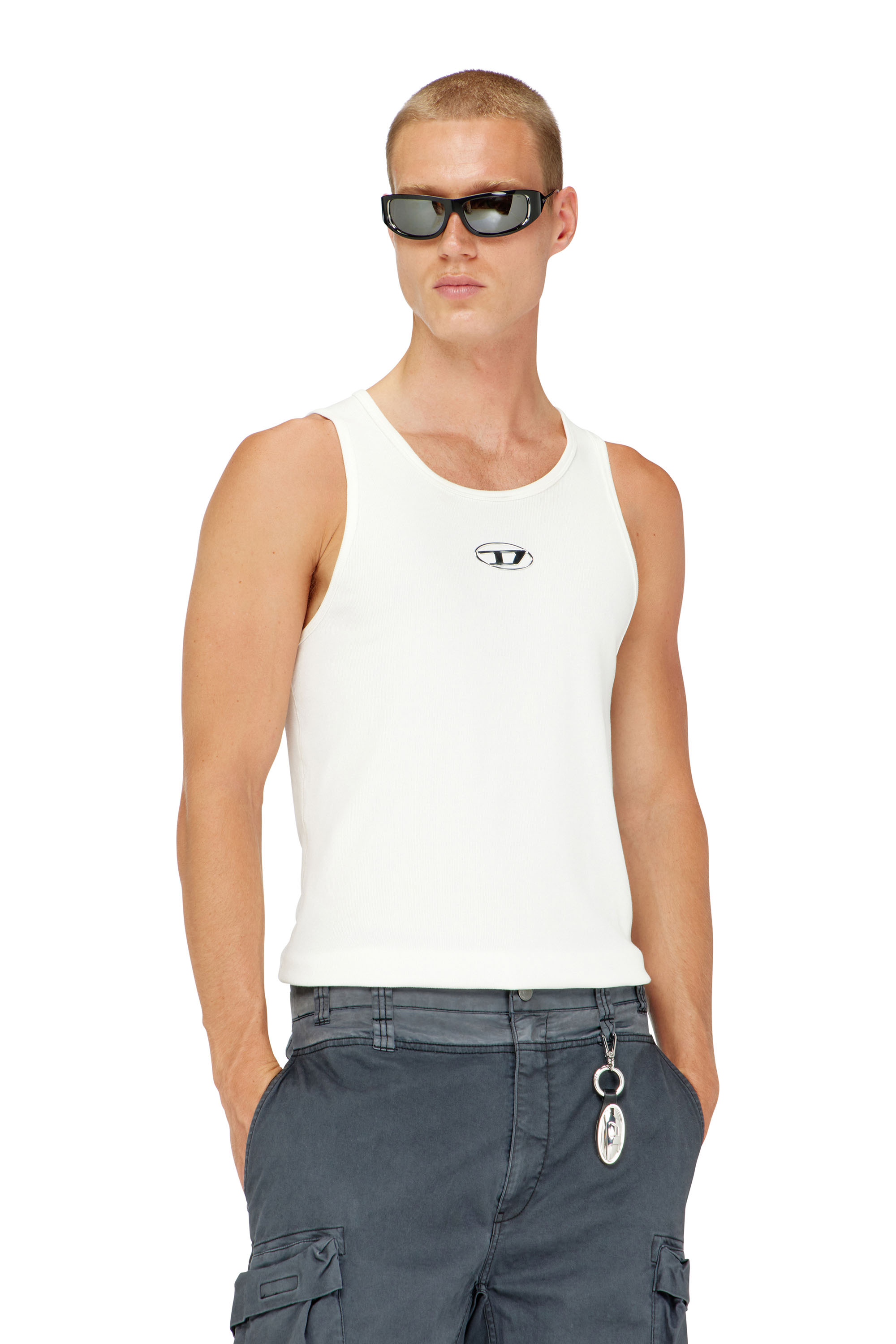 Diesel - T-LIFTY-IOD, Male's タンクトップ in ホワイト - 1