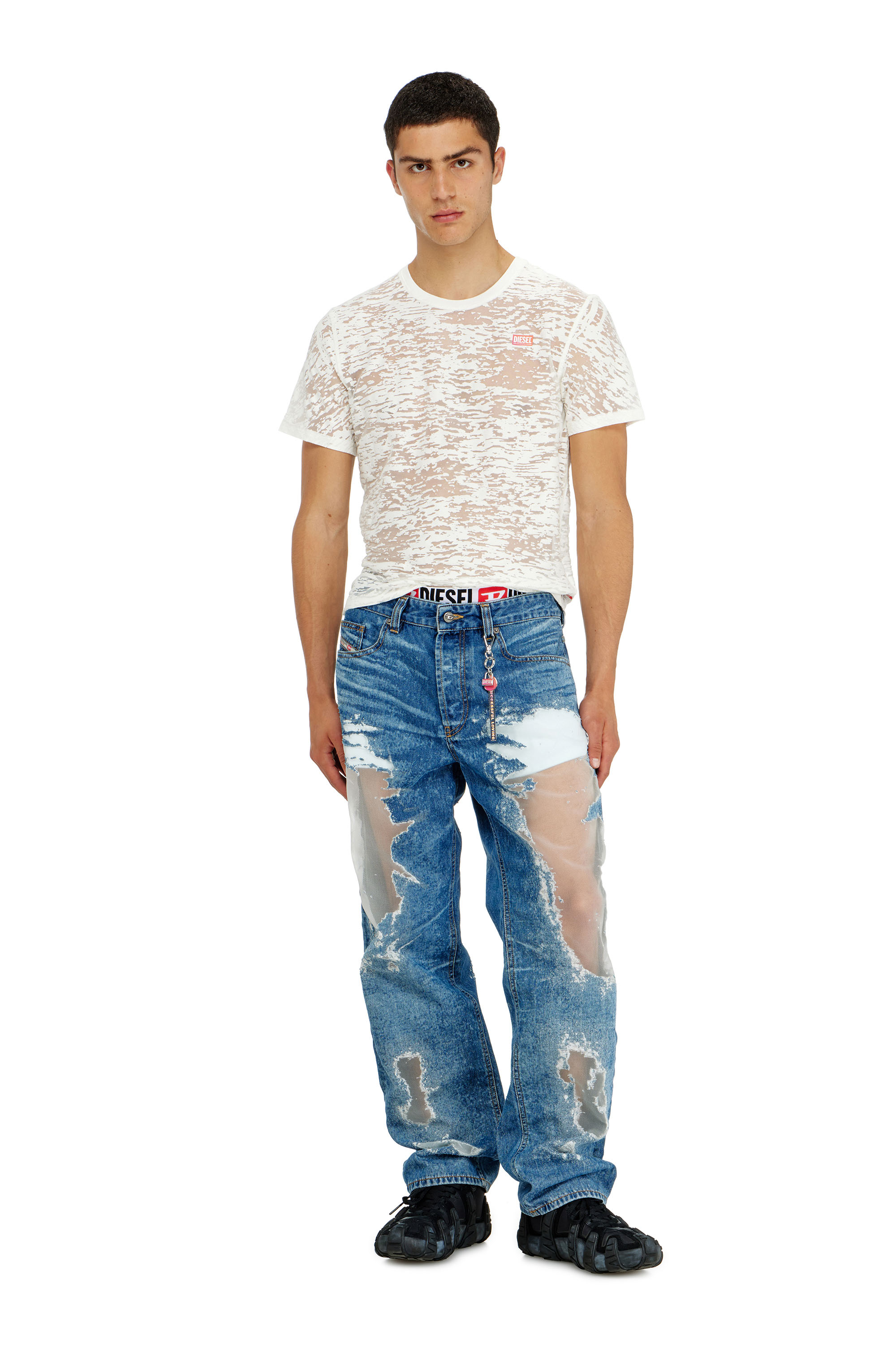Diesel - Male's Regular Jeans 2024 D-Macs 068ZH, ミディアムブルー - 1