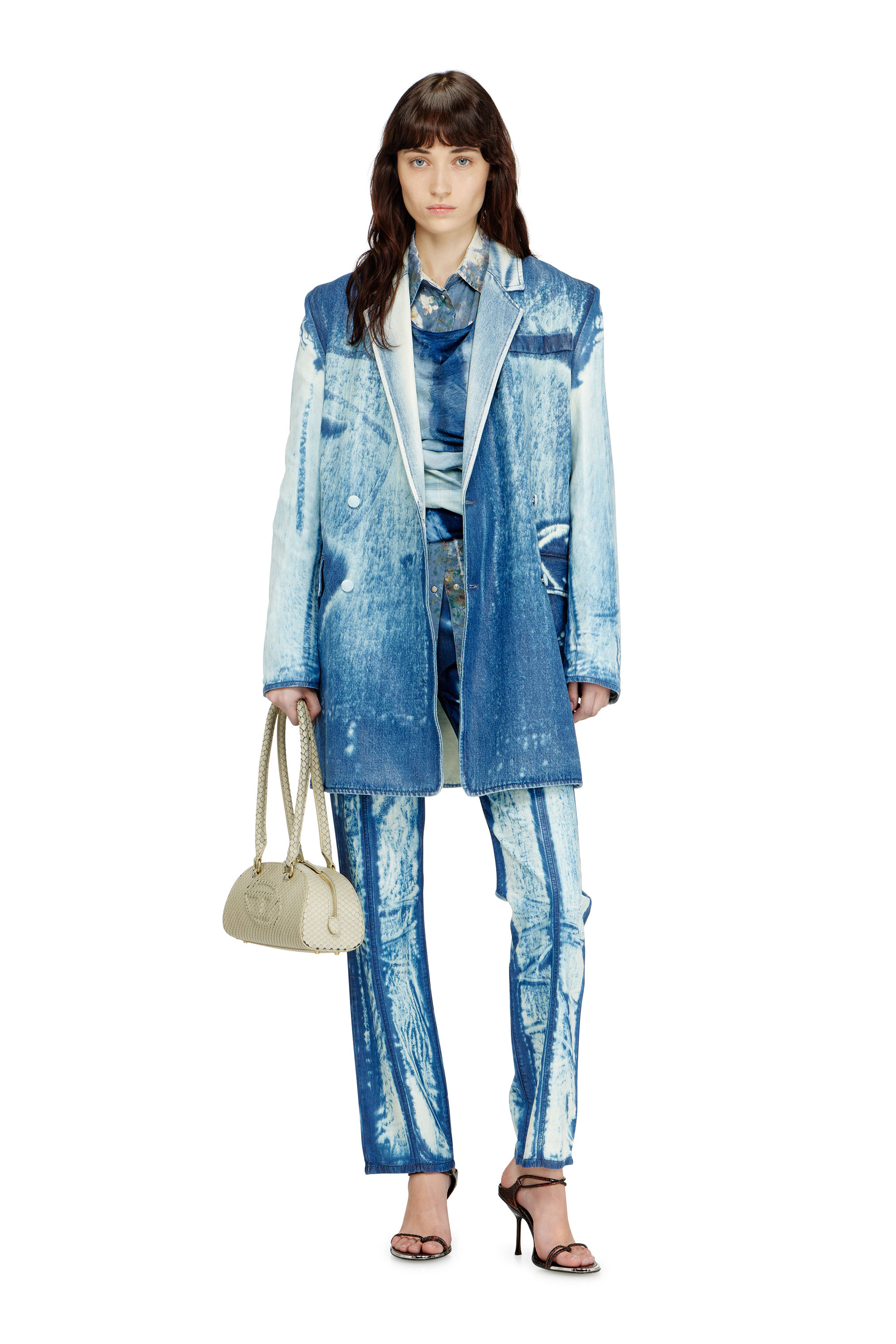 Diesel - DE-LUMEA-FSI1, Female's Blazer in X-Ray denim in ブルー - 2