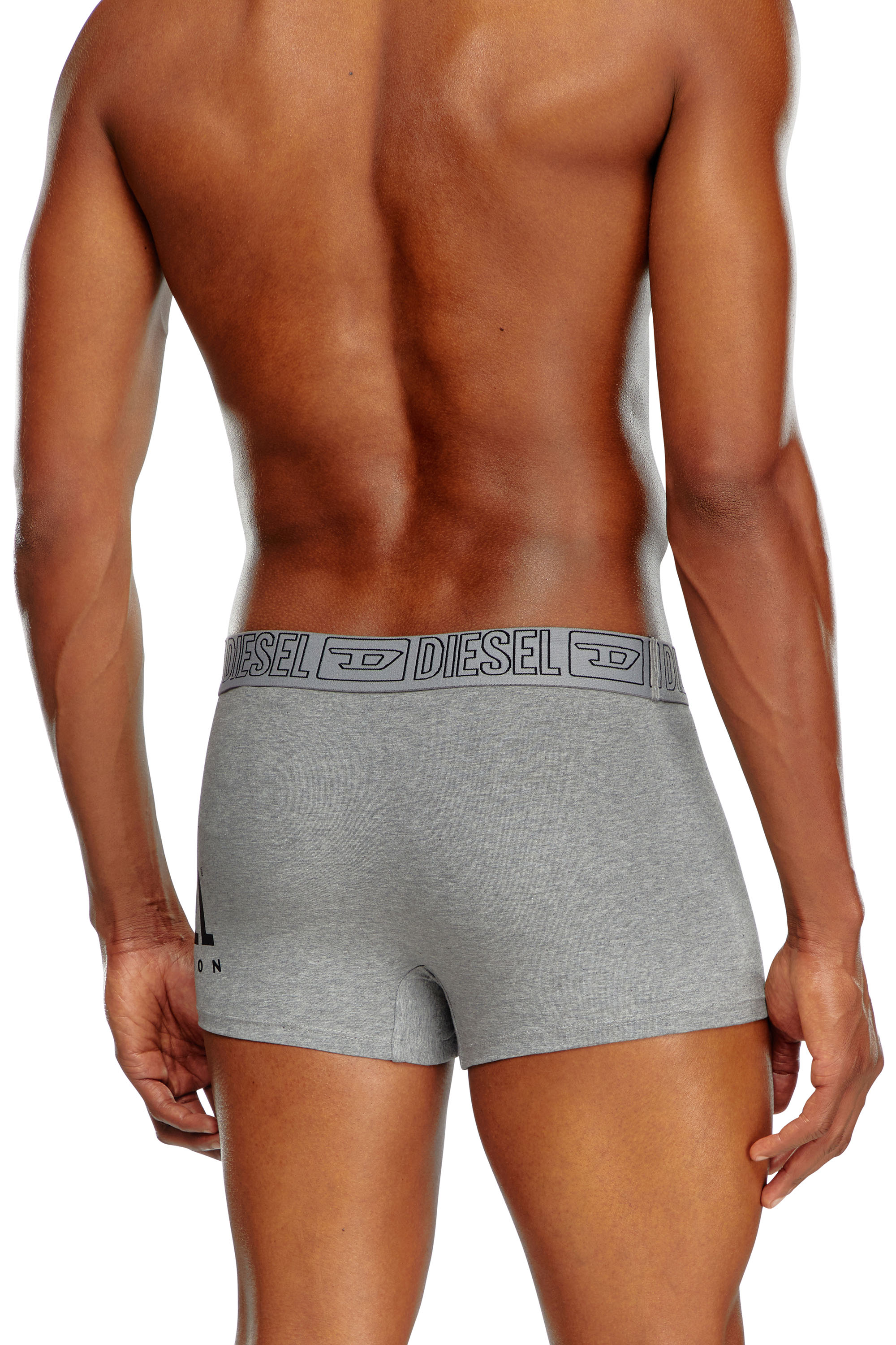 Diesel - UMBX-DAMIENTHREEPACK, Male's 3-pack of boxer briefs in stretch cotton in グレー/レッド - 4
