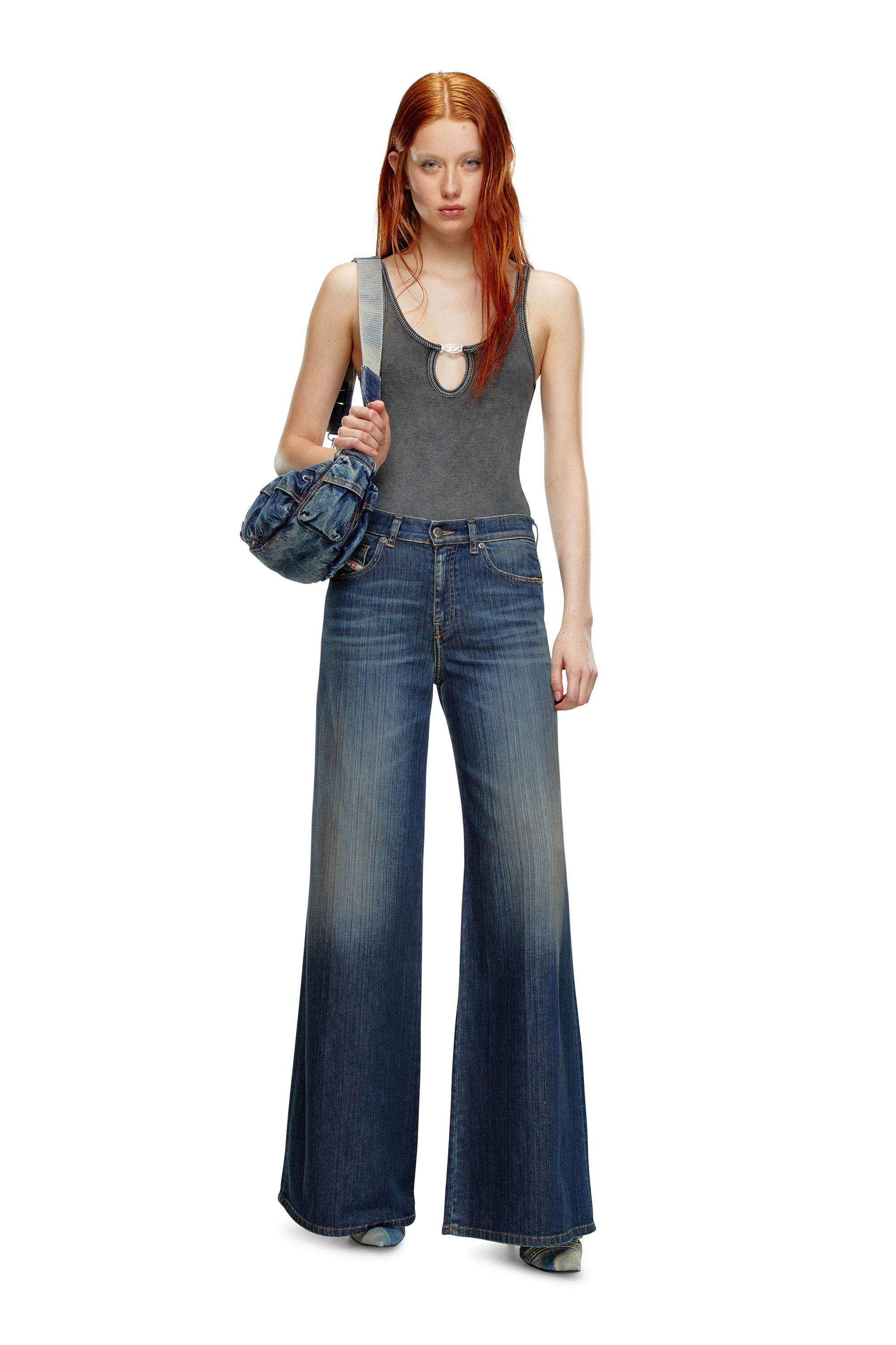 Diesel - Female's Flare Jeans 1978 D-Akemi 09J45, ダークブルー - 1