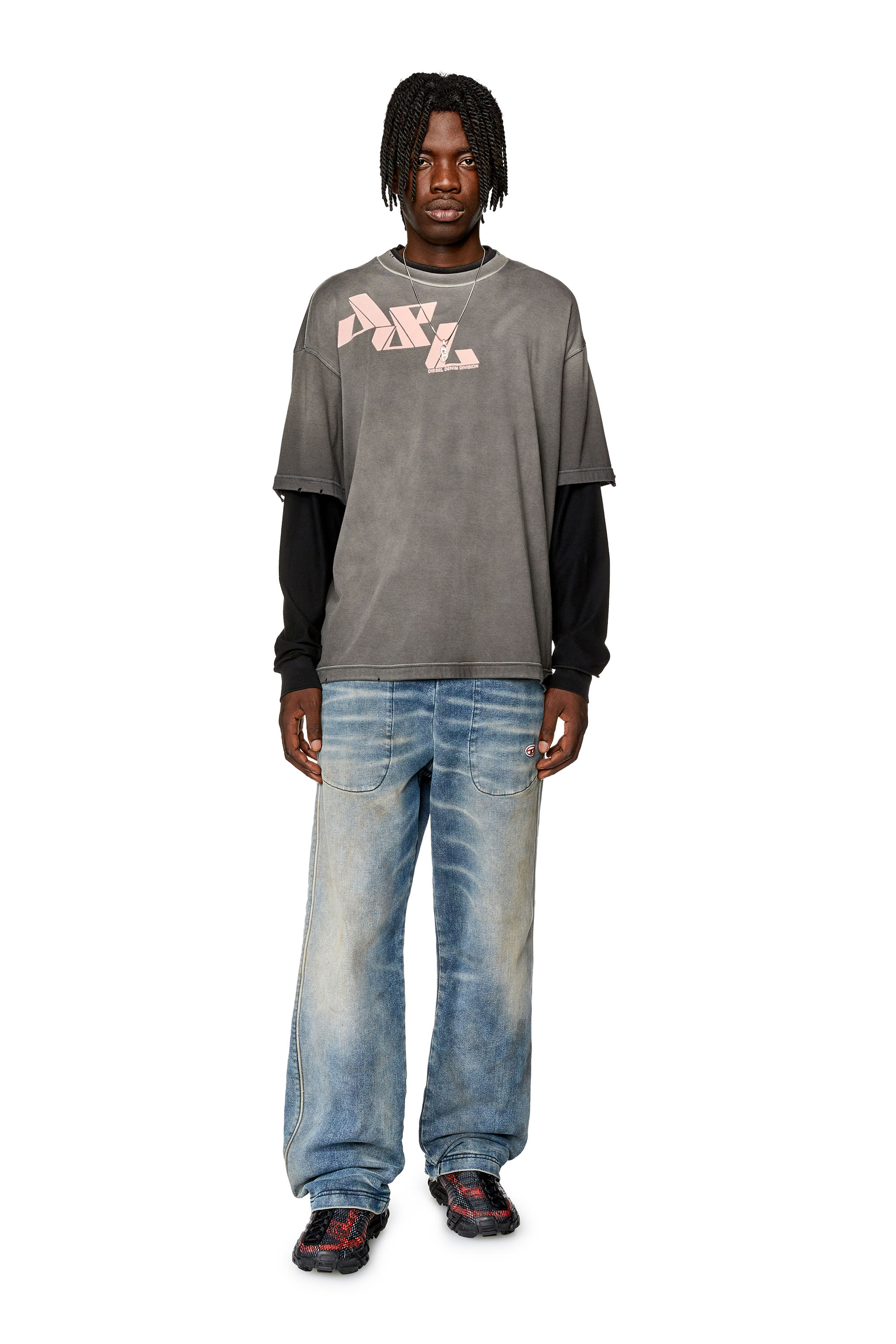 Diesel - T-WASY-LS, グレー - Image 3