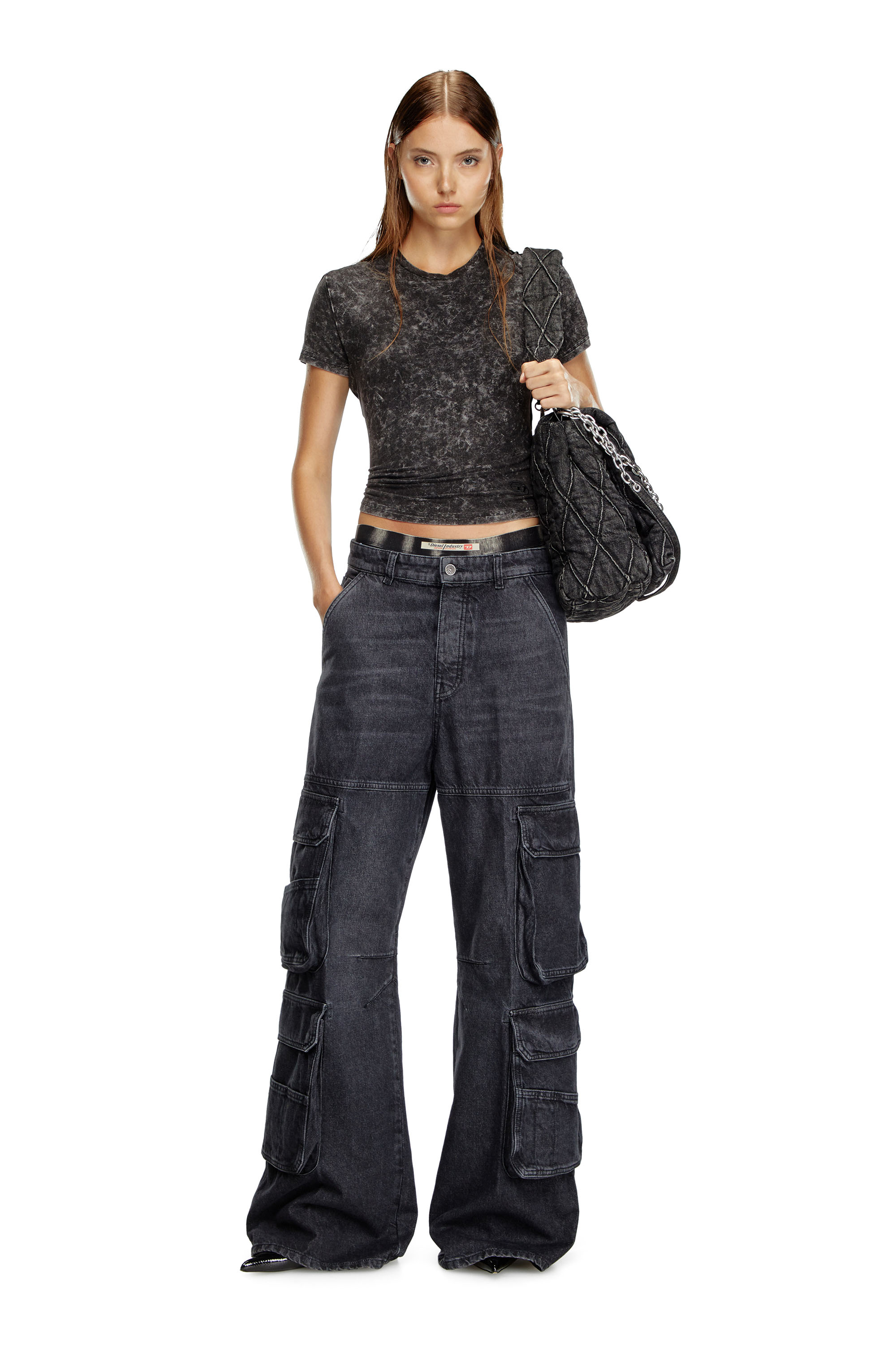 Diesel - Female's Relaxed Jeans 1996 D-Sire 0HLAA, ブラック/ダークグレー - 1