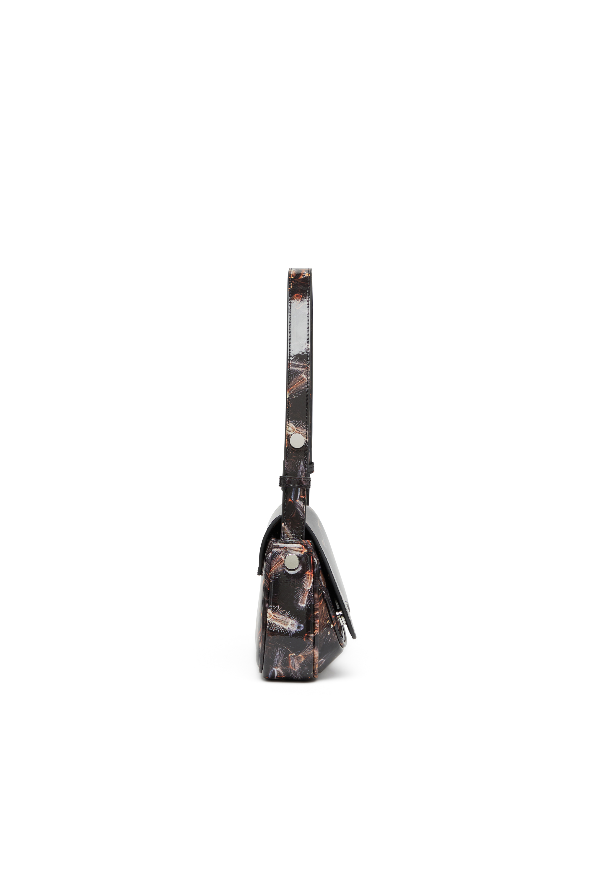 Diesel - PLAY CLUTCH, Female's Play-Glossy clutch with print in ブラック/ブラウン - 3