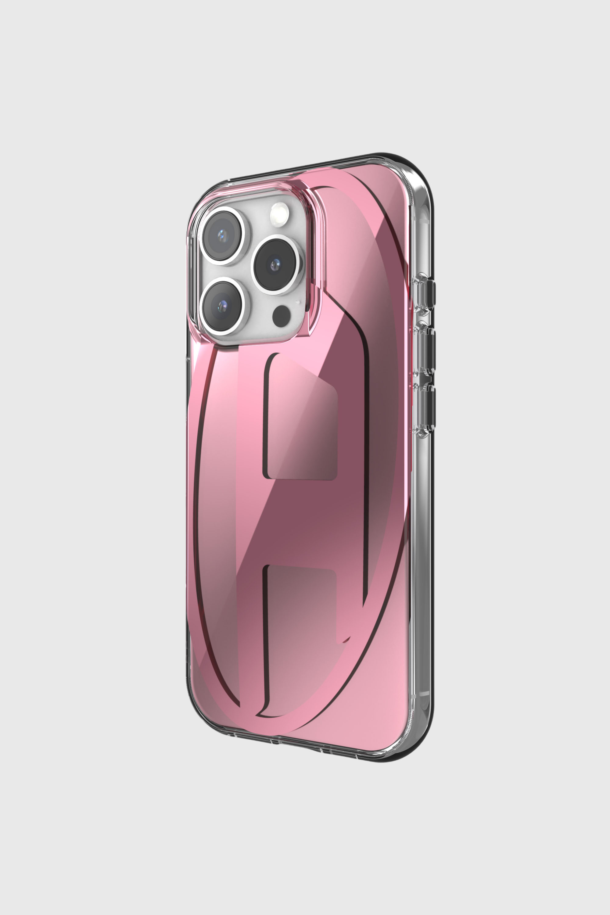 Diesel - 60164 AOP CASE, Unisex's Oval D Mirror Case for iP 16 Pro in ピンク / ホワイト - 3
