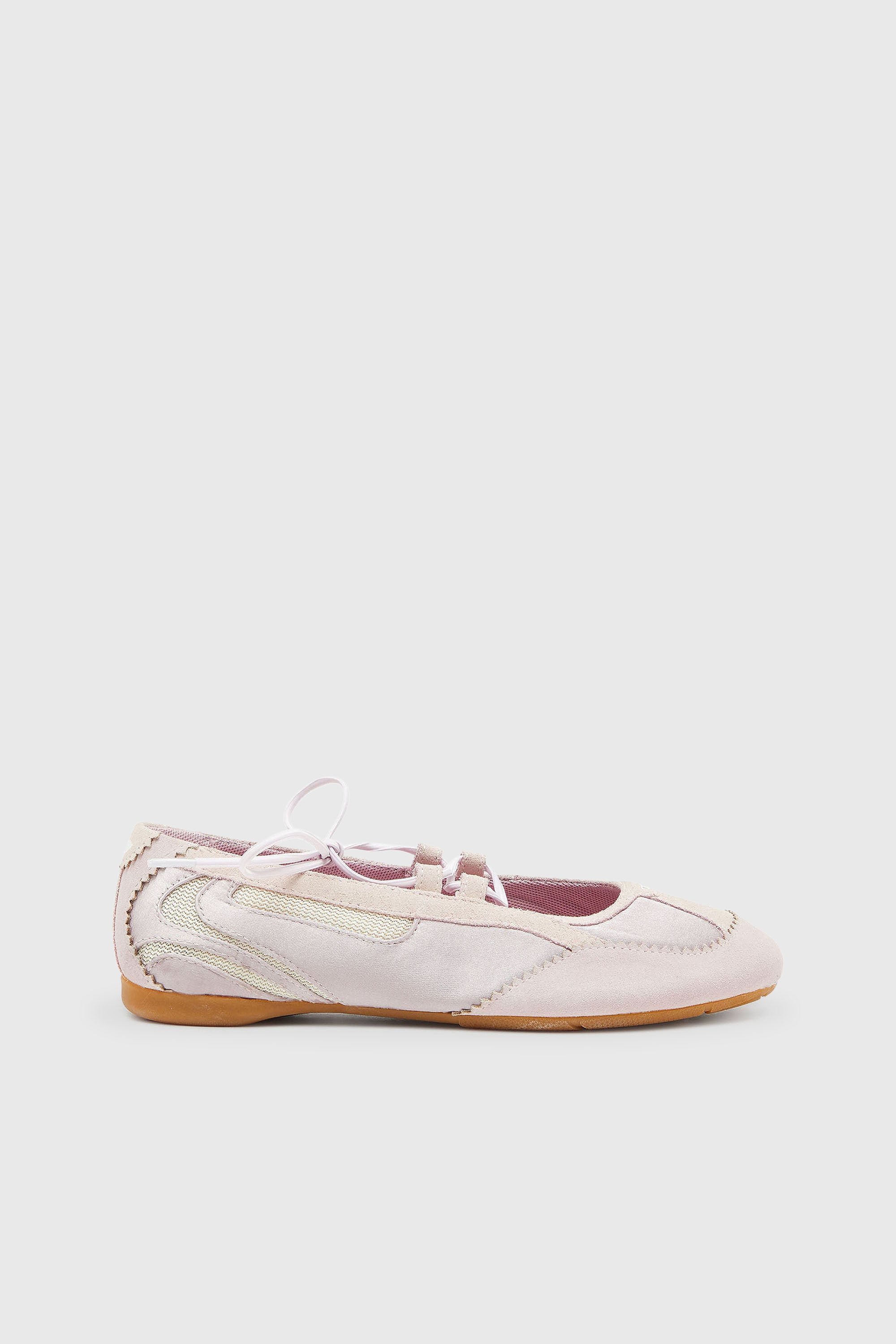 Diesel - D-MILE BALLERINA LACE UP II W, Female's バレエスニーカー in ピンク / ホワイト - 1