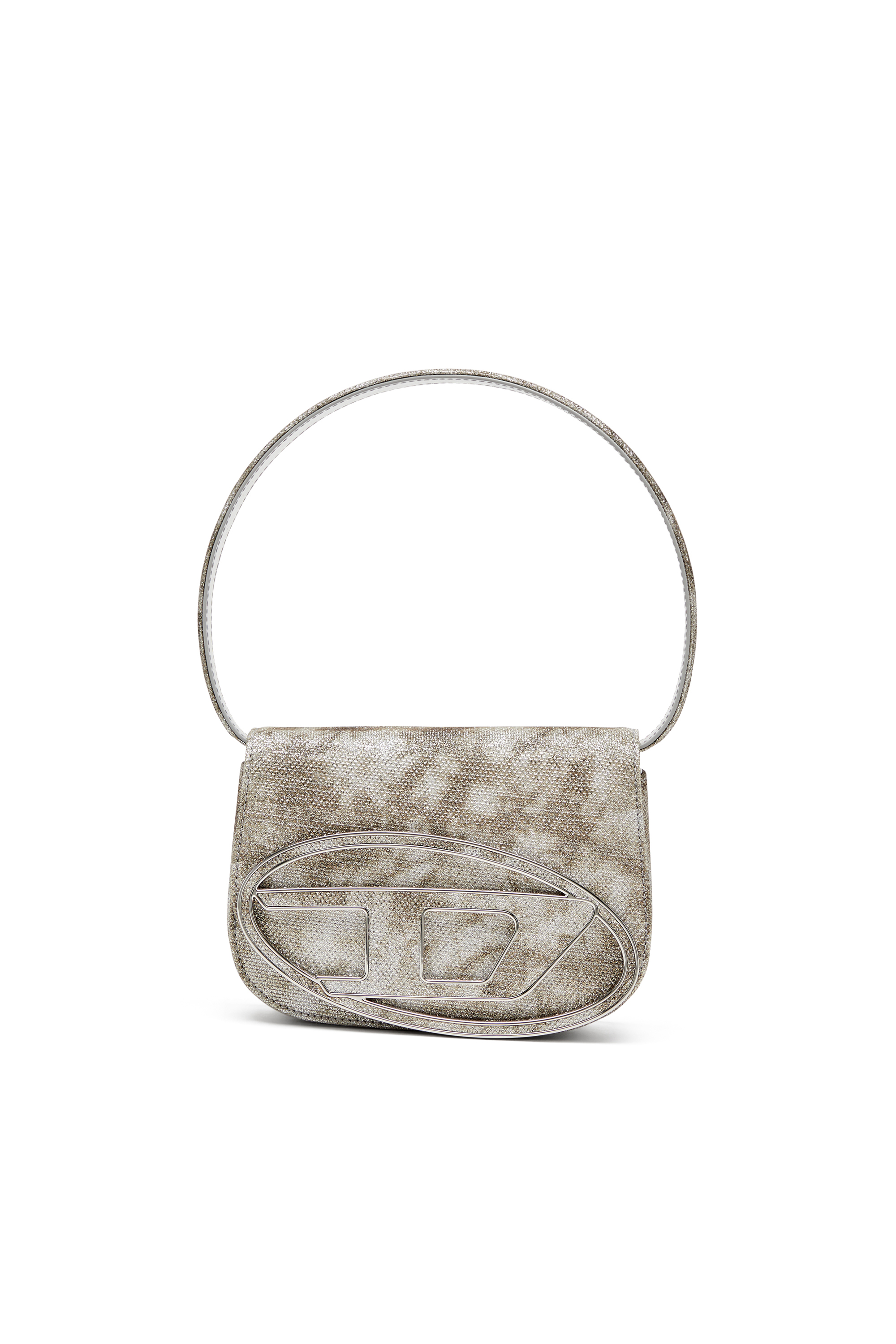 Diesel - 1DR, Female's 1DR-Iconic shoulder bag in shimmer fabric in ミリタリーグリーン - 1