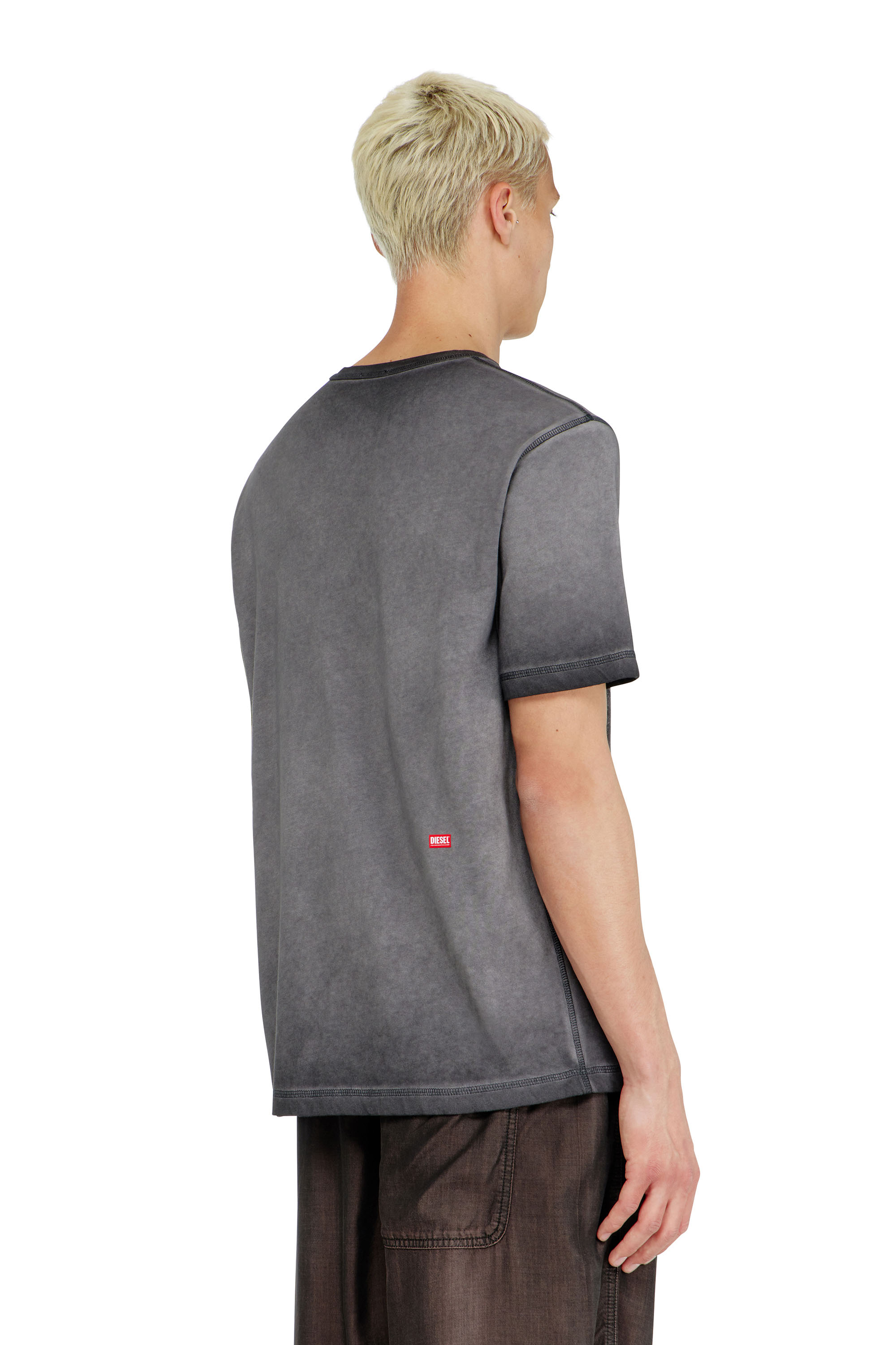 Diesel - T-RAWJUST-AA1, Male's Tシャツ in ダークグレー - 4