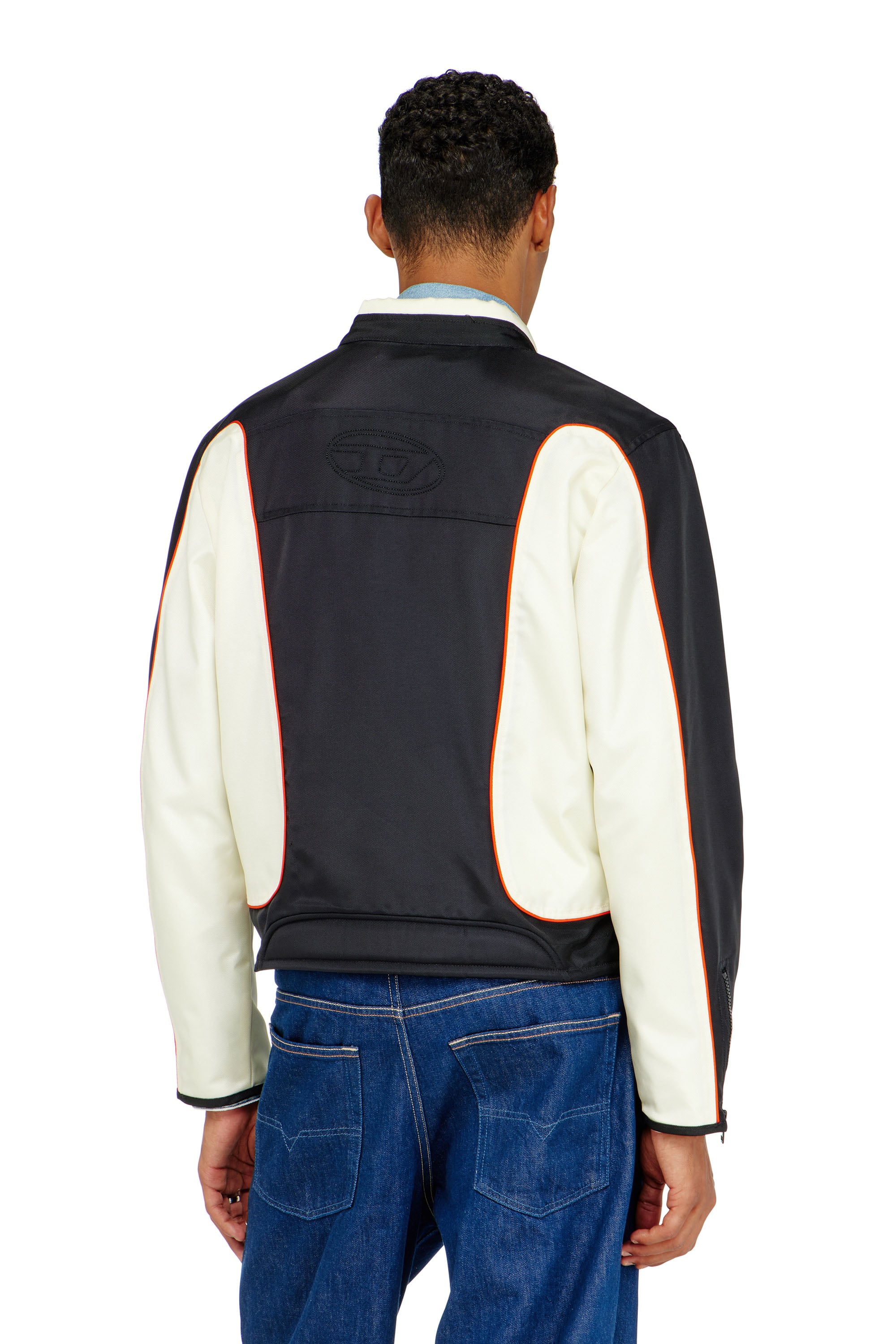 Diesel - J-BLINK-A, Male's ジップアップジャケット in ホワイト/ブラック - 5