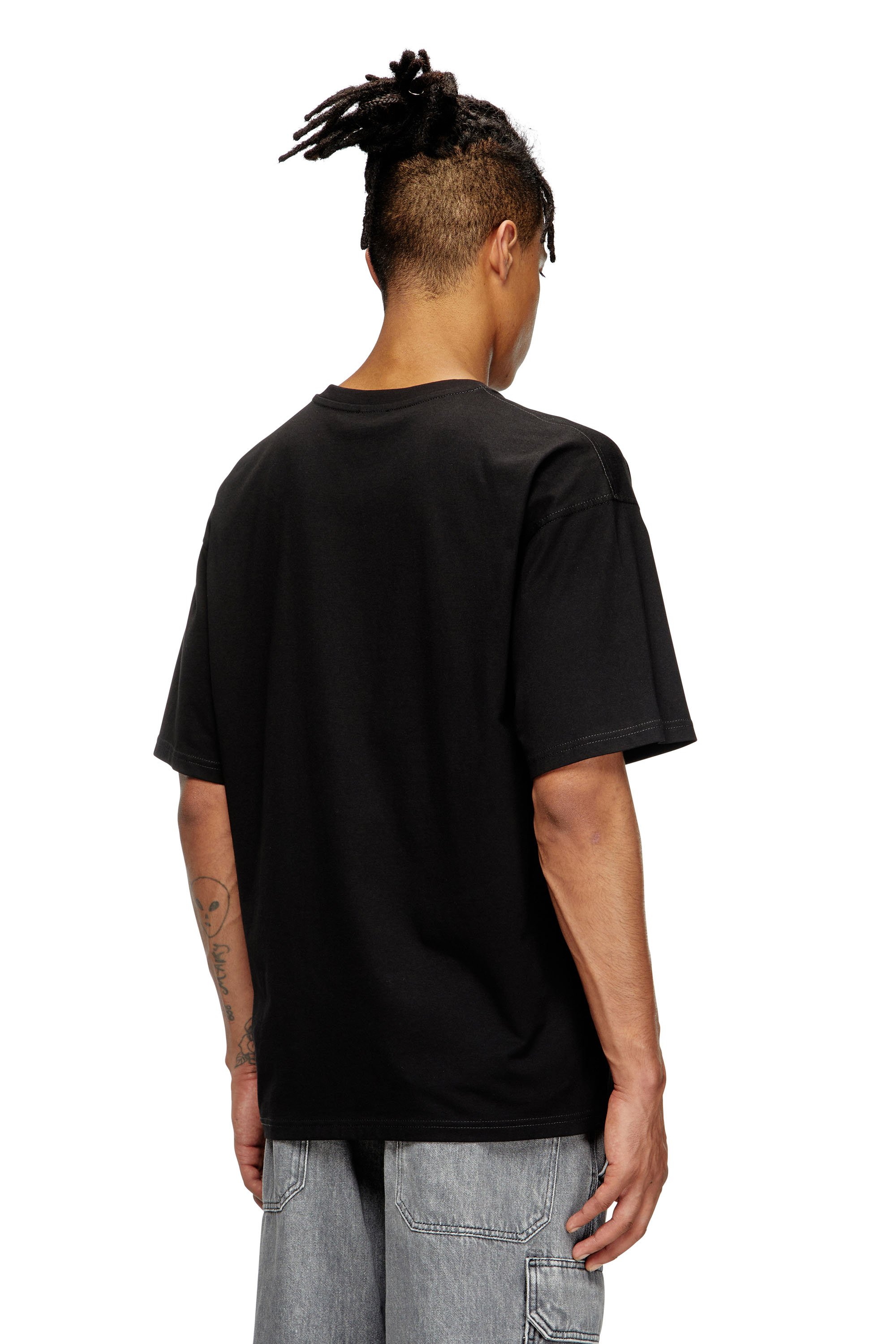 Diesel - T-BOXT-T8, Male's T-shirt with 78 print in ブラック - 4