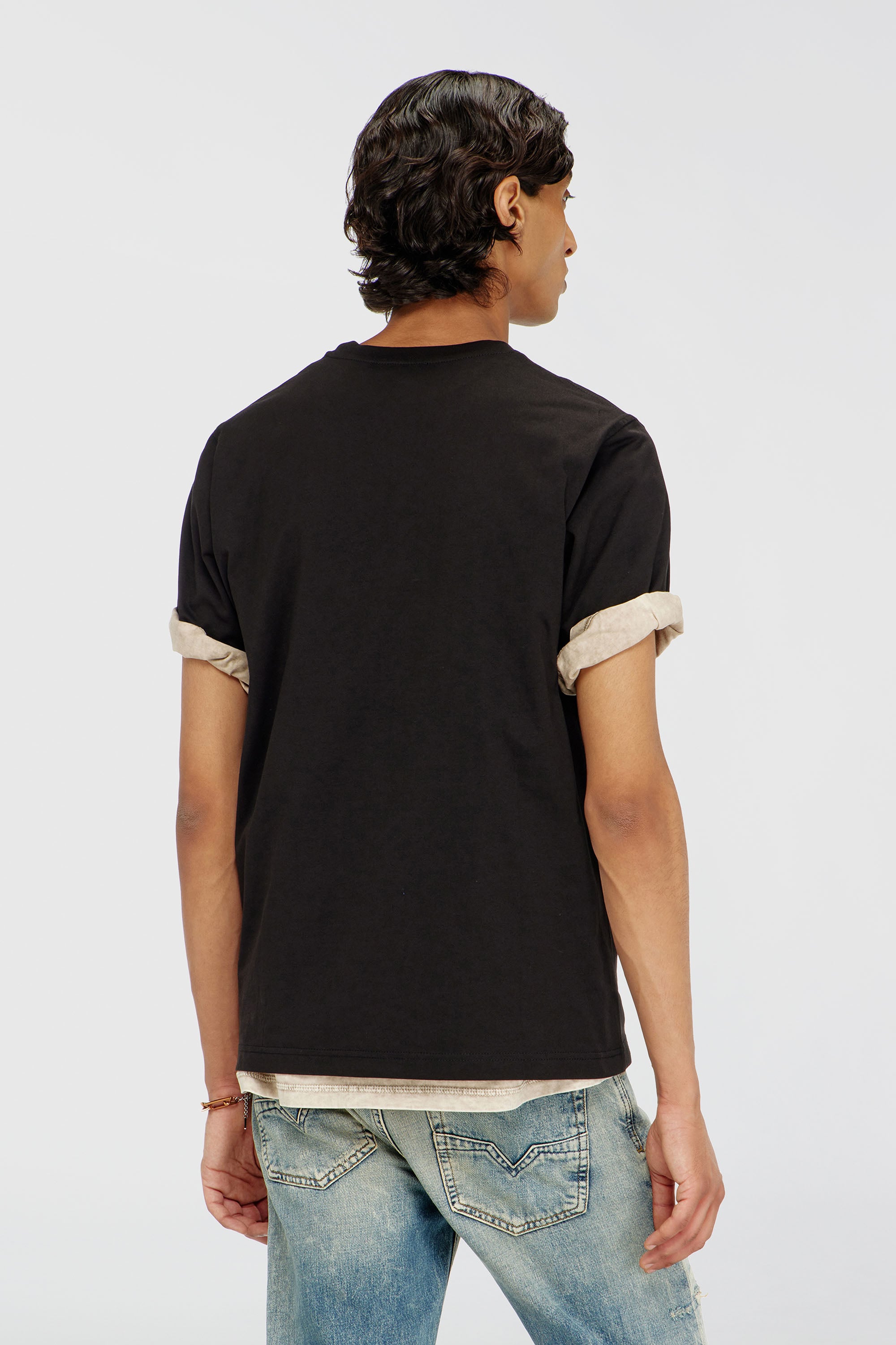 Diesel - T-ADJUST-AA5, Male's Tシャツ in ブラック - 4