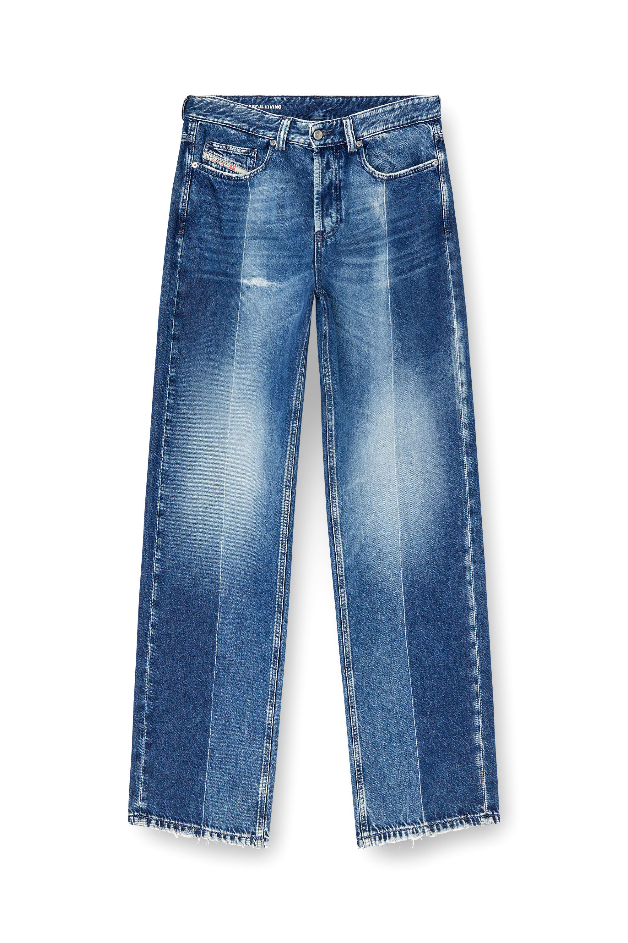 Diesel - Male's Relaxed Jeans 2001 D-Macro 09L48, ミディアムブルー - 2