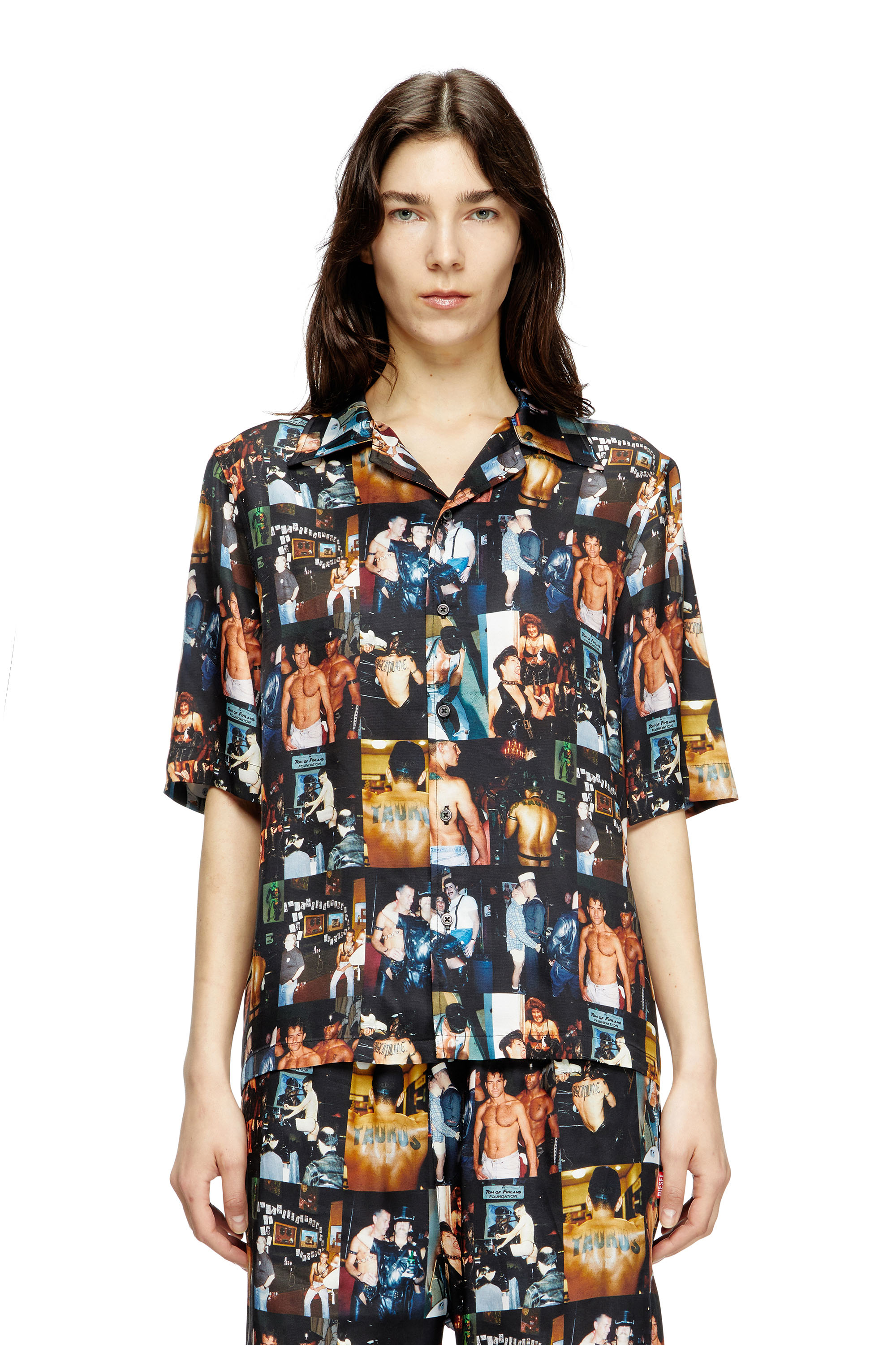 Diesel - PR-S-MEC-TOM25, Unisex's Bowling shirt with graphic prints in ブラック - 5