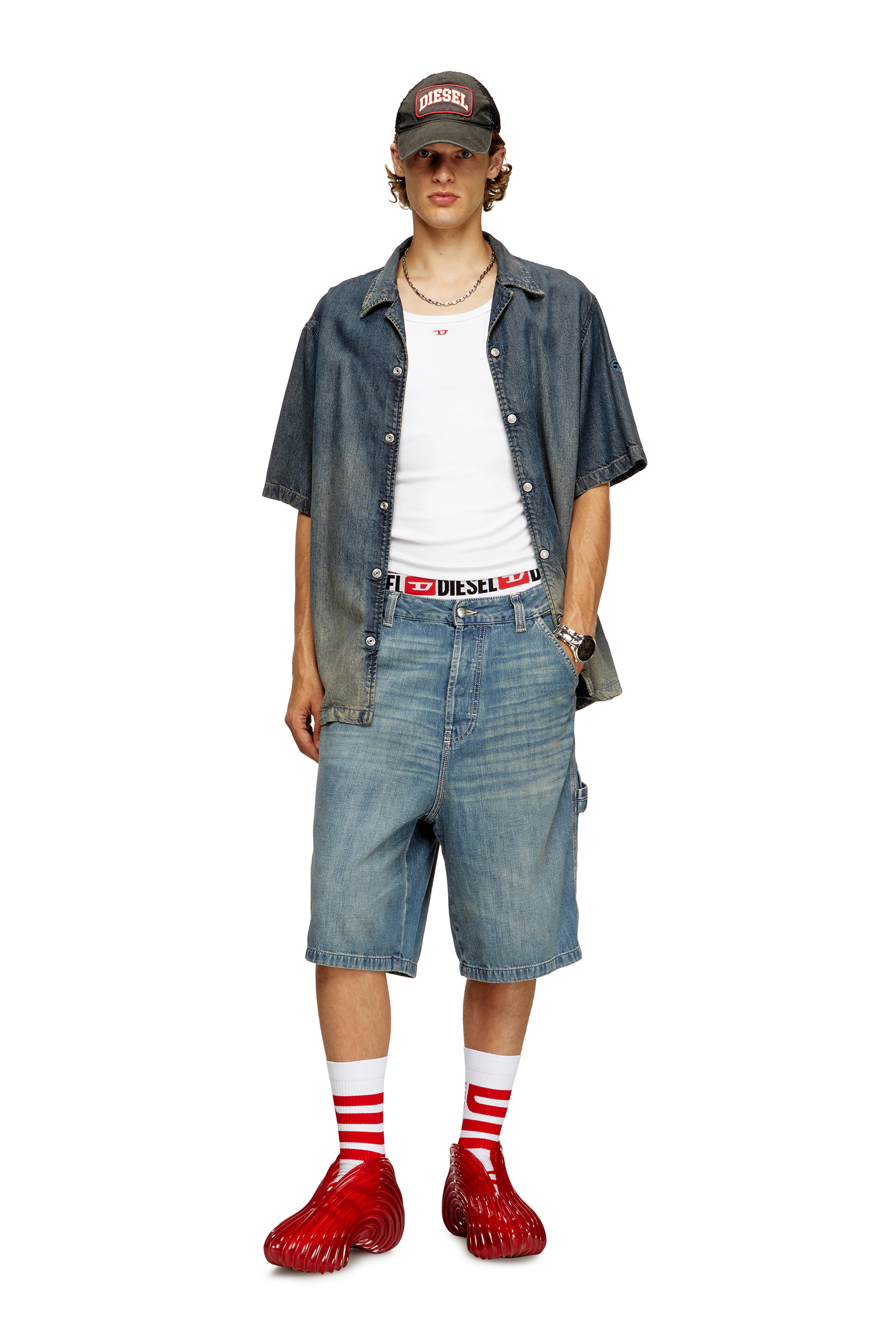 Diesel - MELISSA QUANTUM SNEAKERS X, Unisex's Slip-on sneaker in Melflex® in レッド - 1