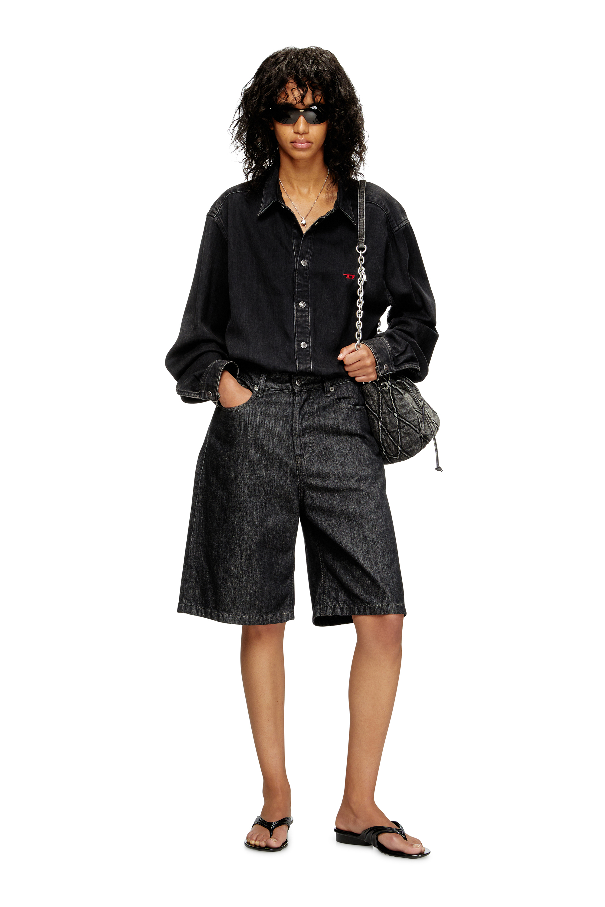 Diesel - MELISSA QUANTUM THONG, Female's Sculptural flip-flops in Melflex® in ブラック - 1