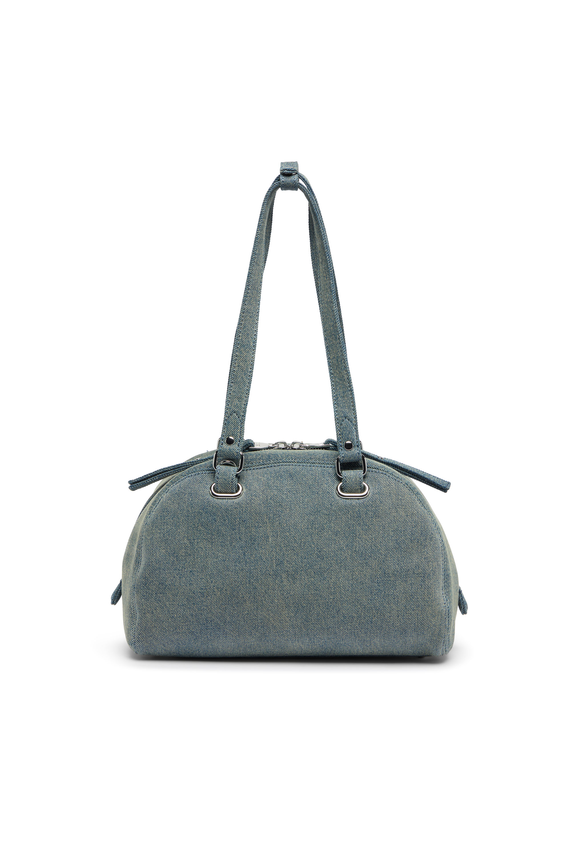 Diesel - 1DR DOME SOFT SHOULDER, Unisex's 1DR Dome-Shoulder bag in denim with Oval D logo in ライトブルー - 3