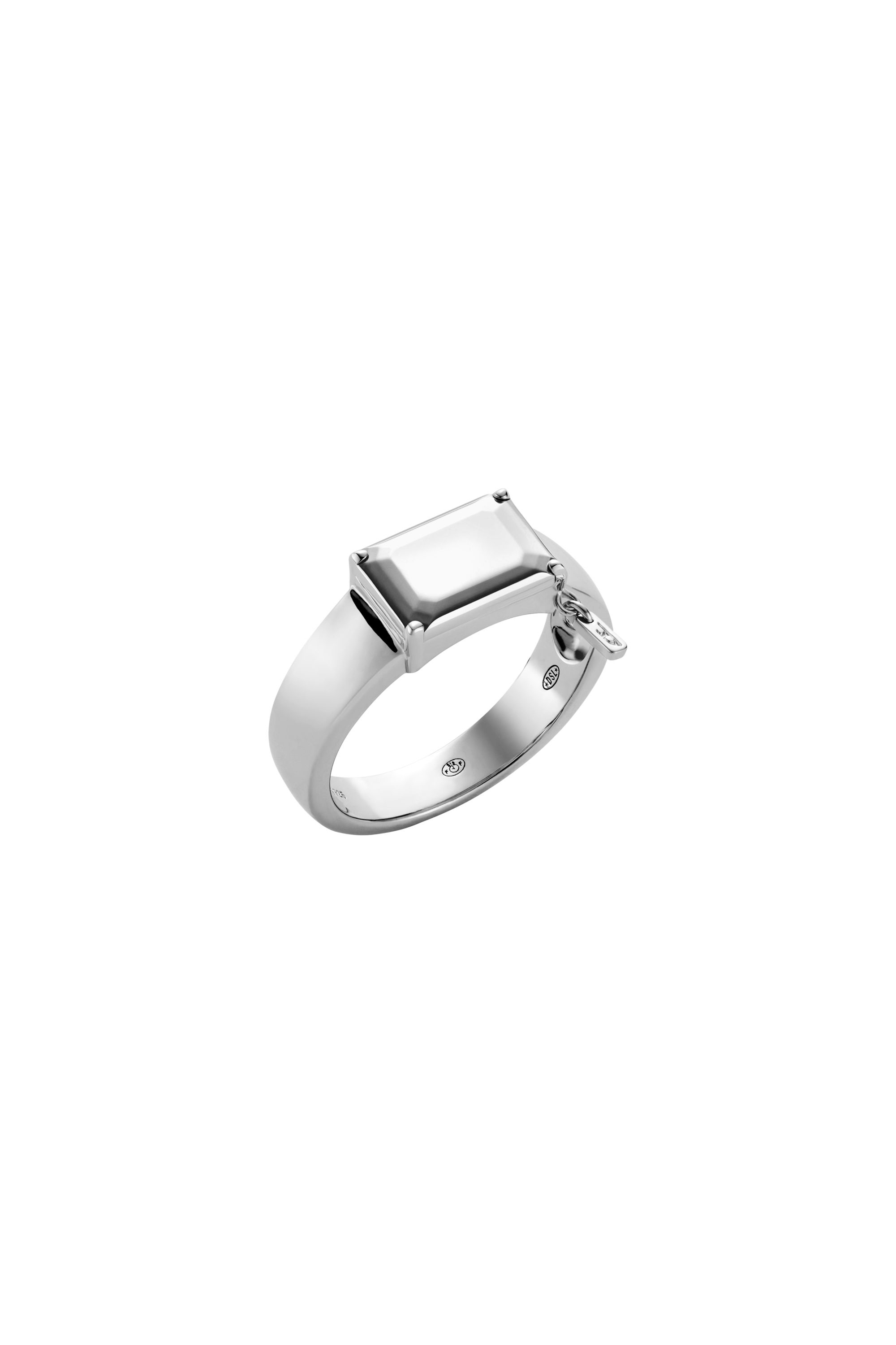 Diesel - DL1365040 STERLING SILVER JEWEL, Unisex's Sterling silver center focal ring in シルバー - 1