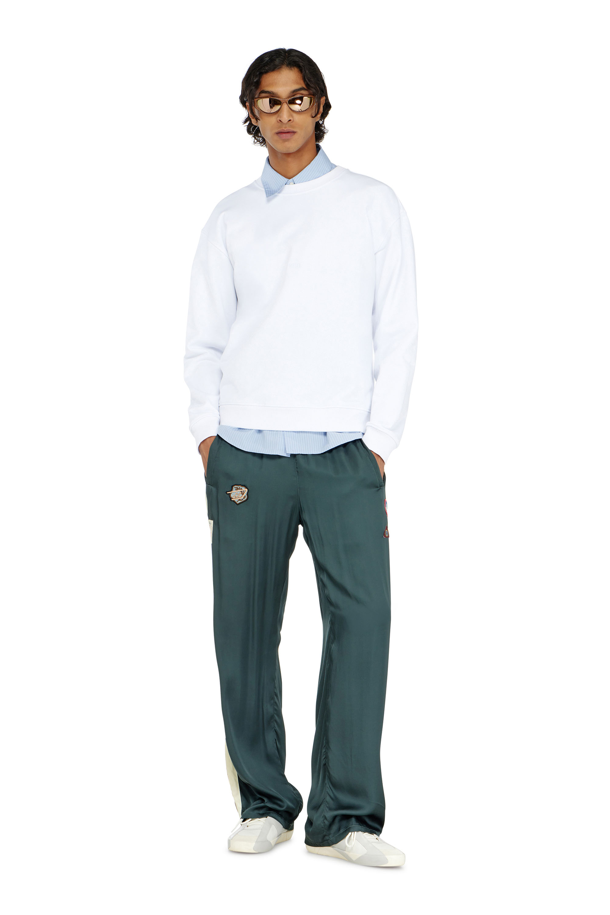 Diesel - S-NORM-AA5, Male's プルオーバースウェット in ホワイト - 1