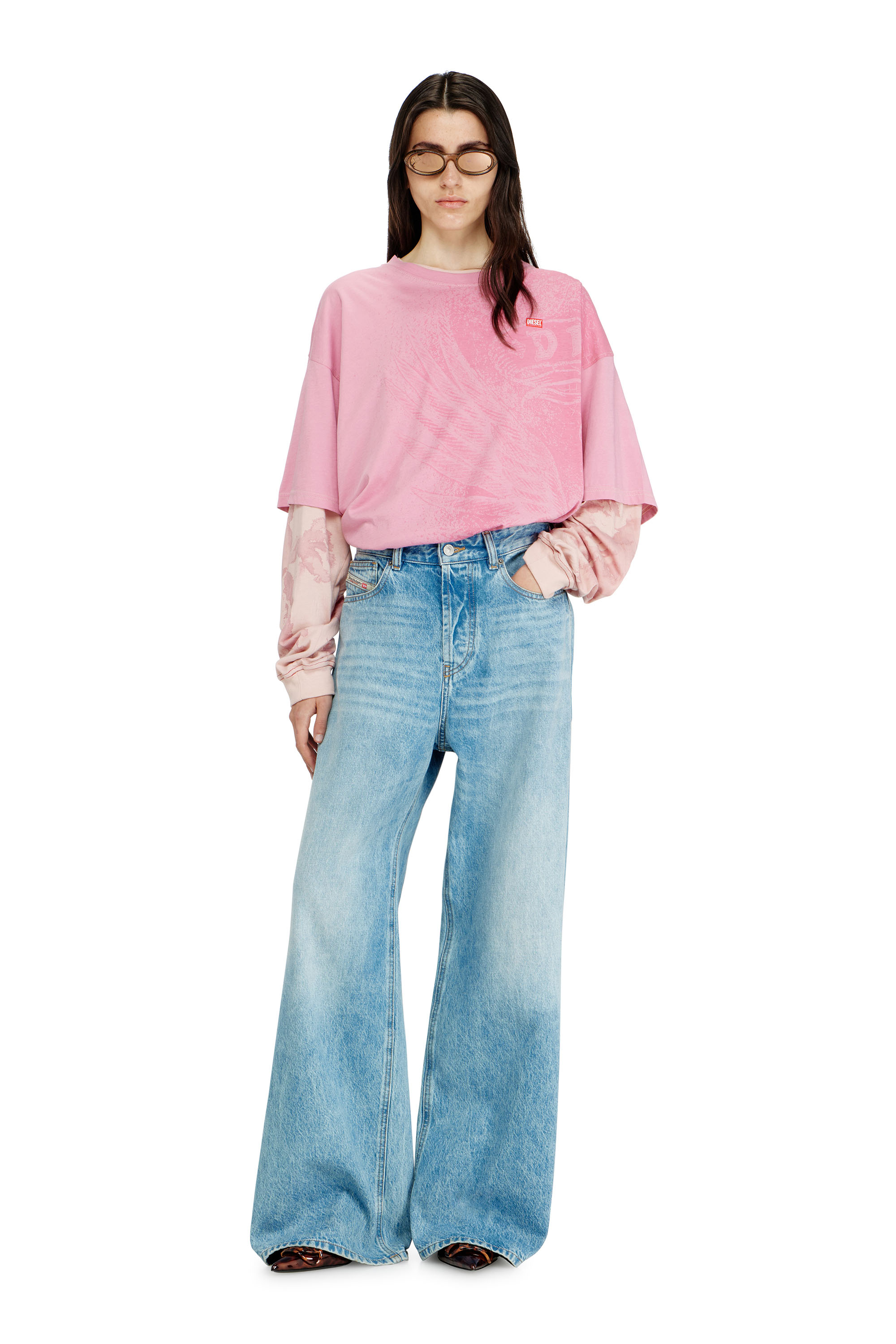 Diesel - Unisex's Relaxed Jeans 1996 D-Sire 09I29, ライトブルー - 1