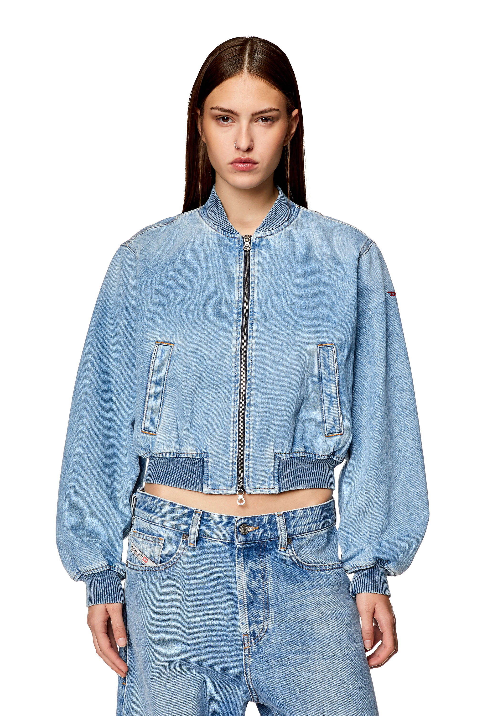 Diesel - DE-KIDDO, Female's Bomber jacket in denim in ライトブルー - 6