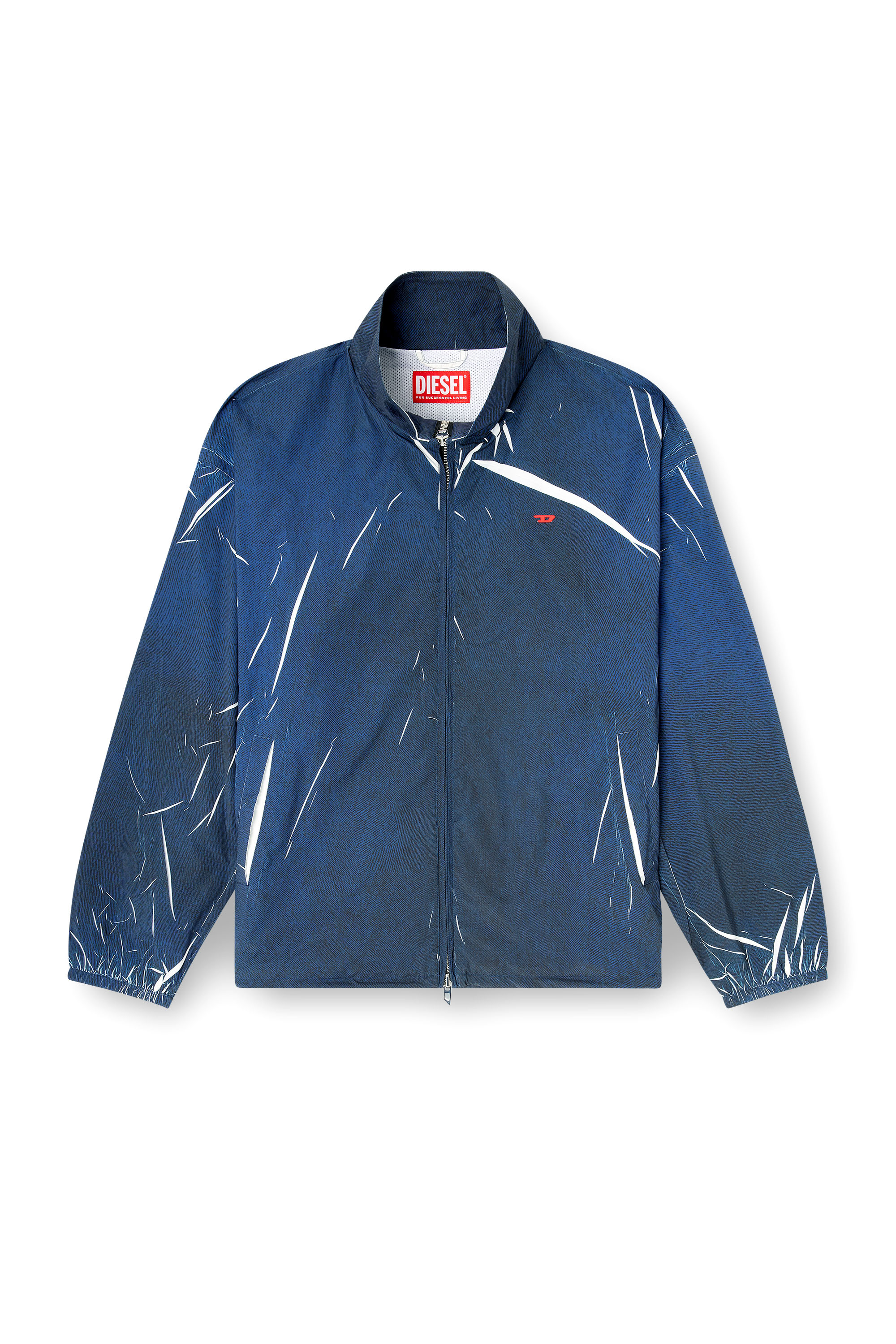 Diesel - J-PHIL-CJBC, Male's Light jacket with denim-effect print in ブルー - 3