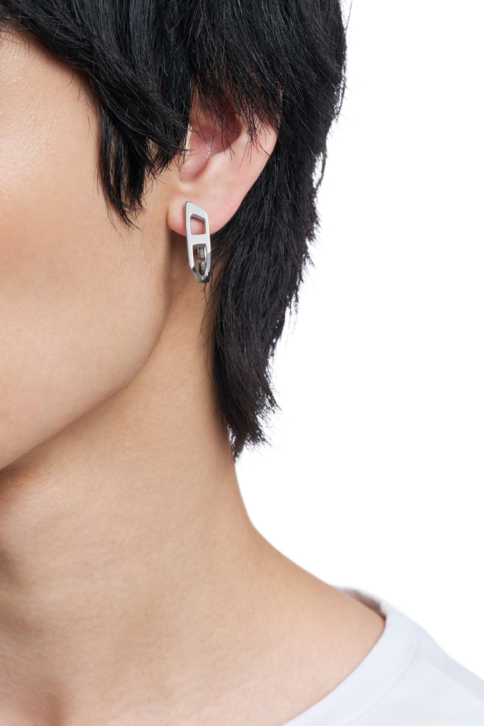 Diesel - DX1637040 JEWELLERY, Unisex's Stainless steel hoop earring in シルバー - 4