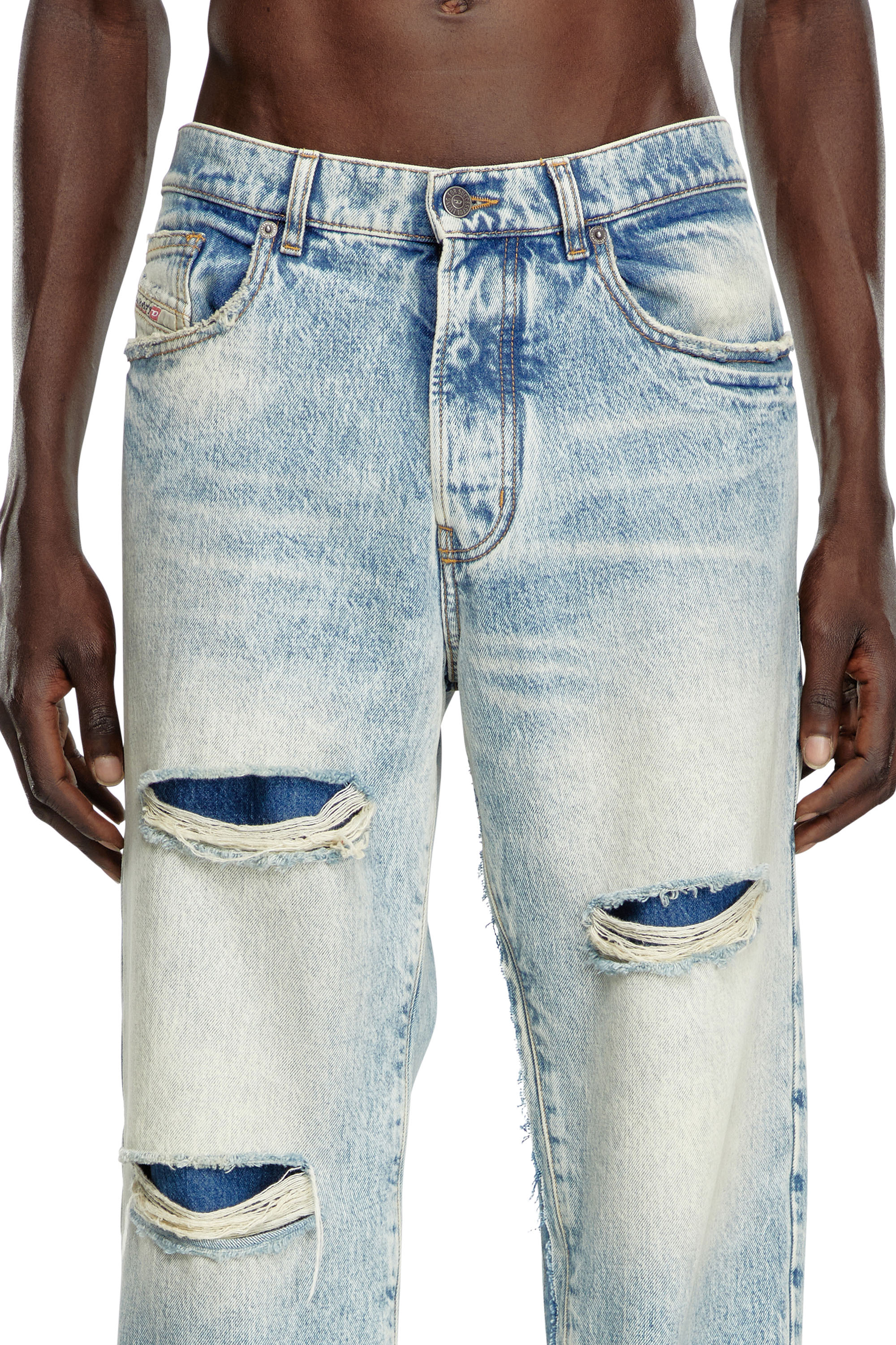 Diesel - Male's Relaxed Jeans D-Fire 0AJEN, ライトブルー - 5