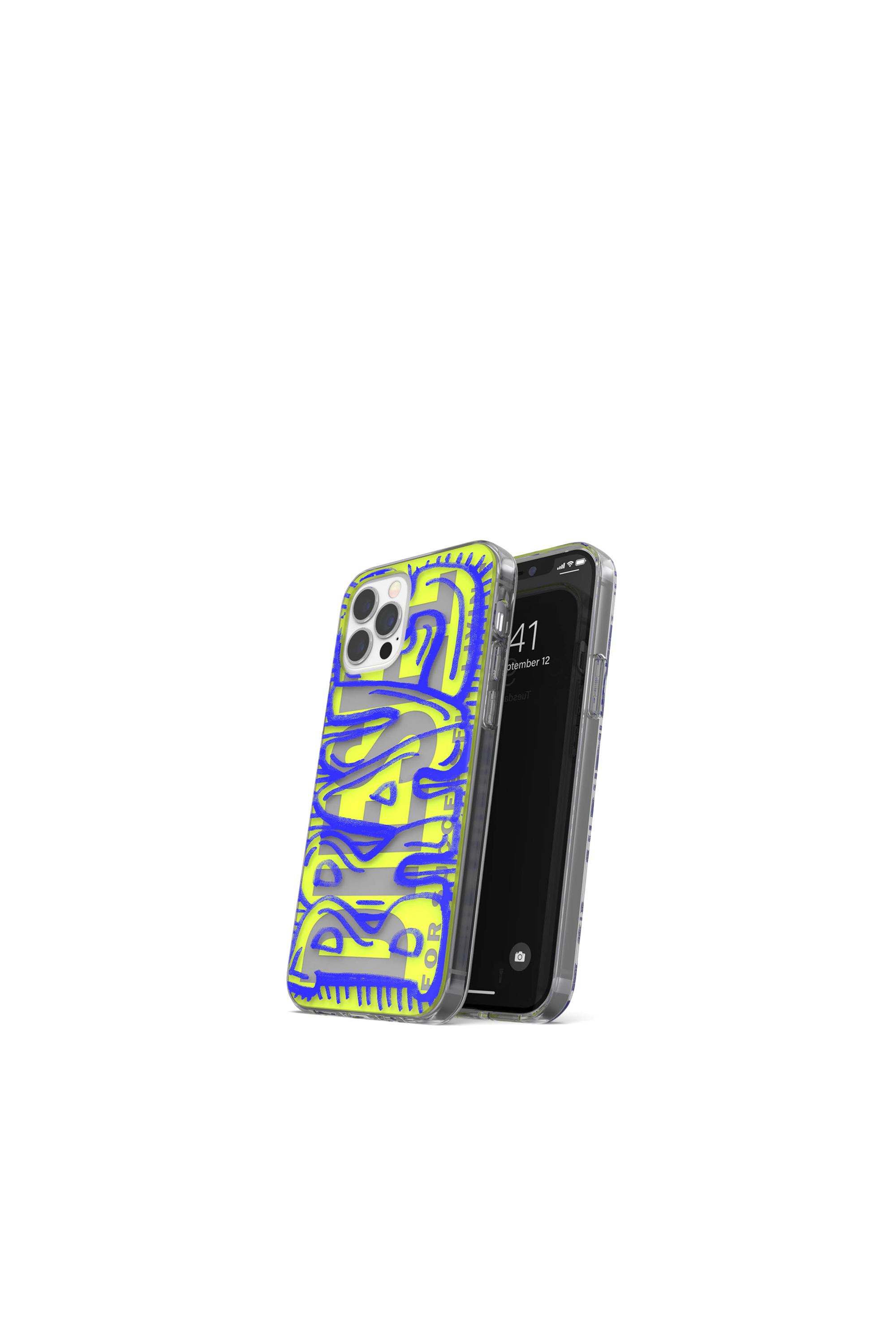 Diesel - 42564 STANDARD CASE, Unisex's Ultra-light TPU Case for iPhone 12/12 Pro in ブルー/グリーン - 3