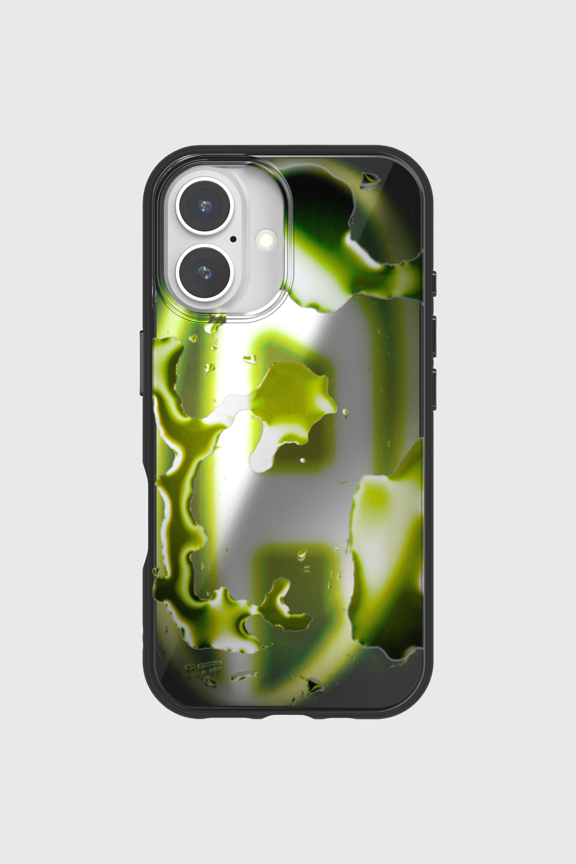 Diesel - 60167 AOP CASE, Unisex's Oval D Neon Case for iP 16 in Yellow - 2