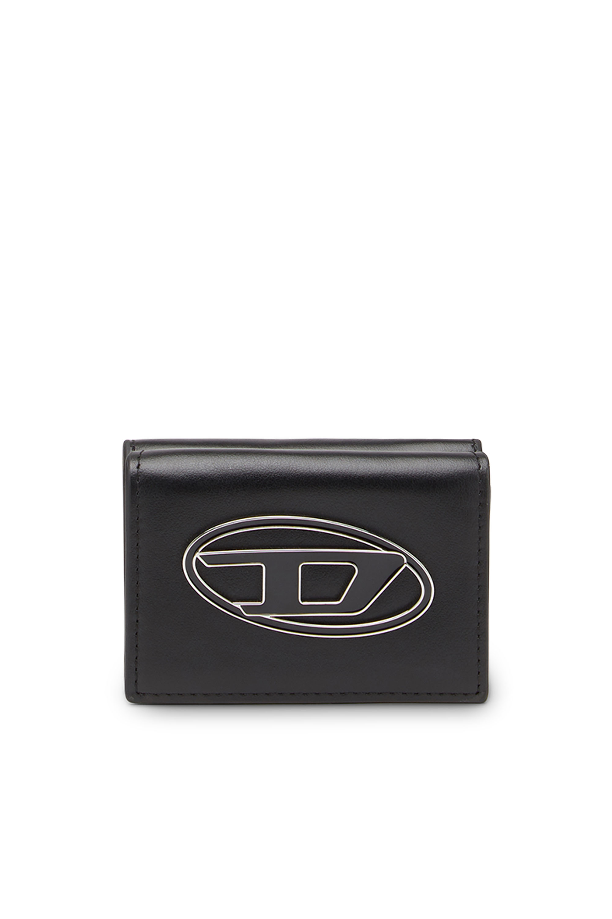 Diesel - LORETTINA, Female's カウレザー三つ折りウォレット in ブラック - 1