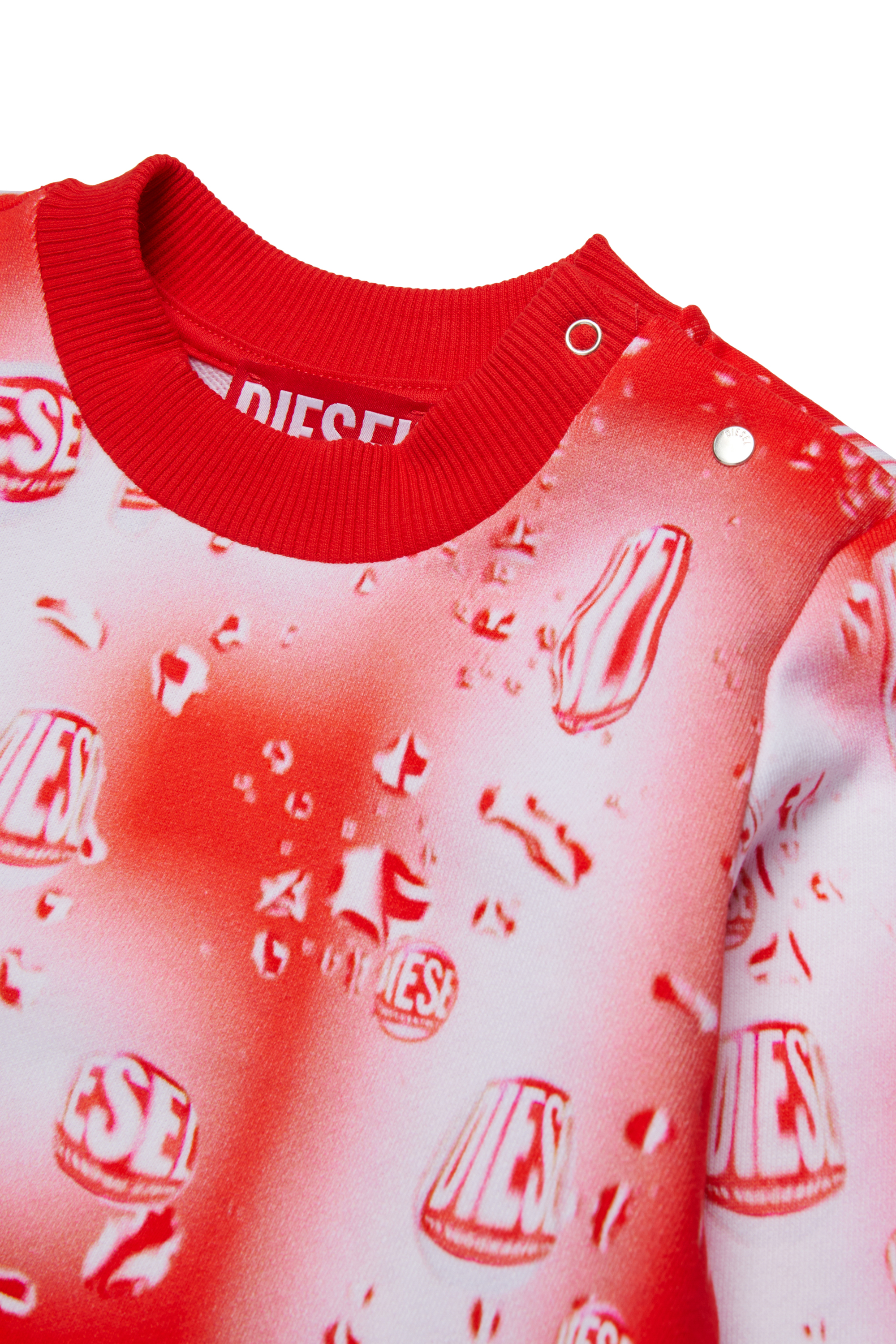 Diesel - SECONB, Unisex's プルオーバースウェット in レッド - 4