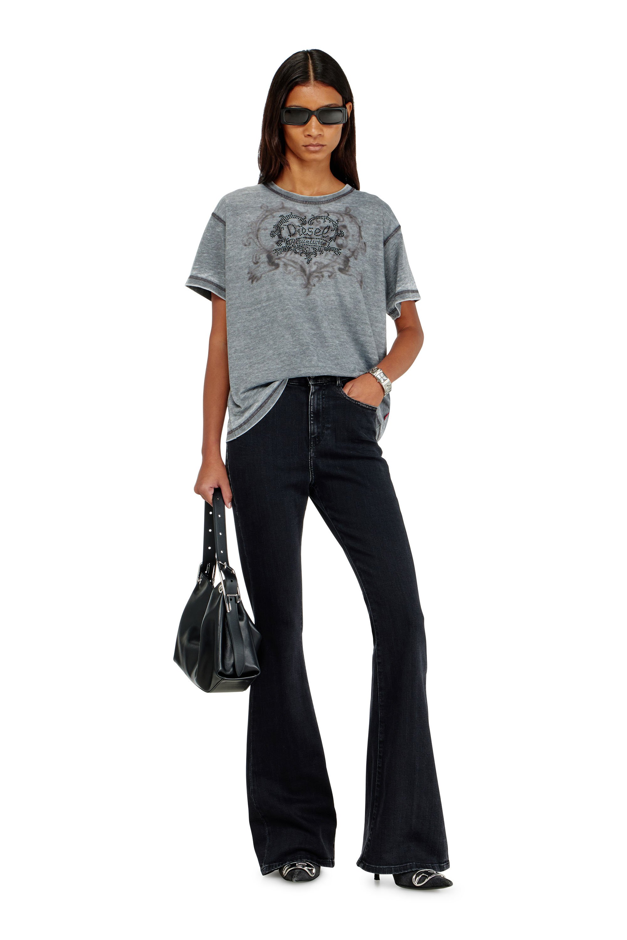 Diesel - T-NORMY-AA5, Female's Tシャツ in グレー - 3